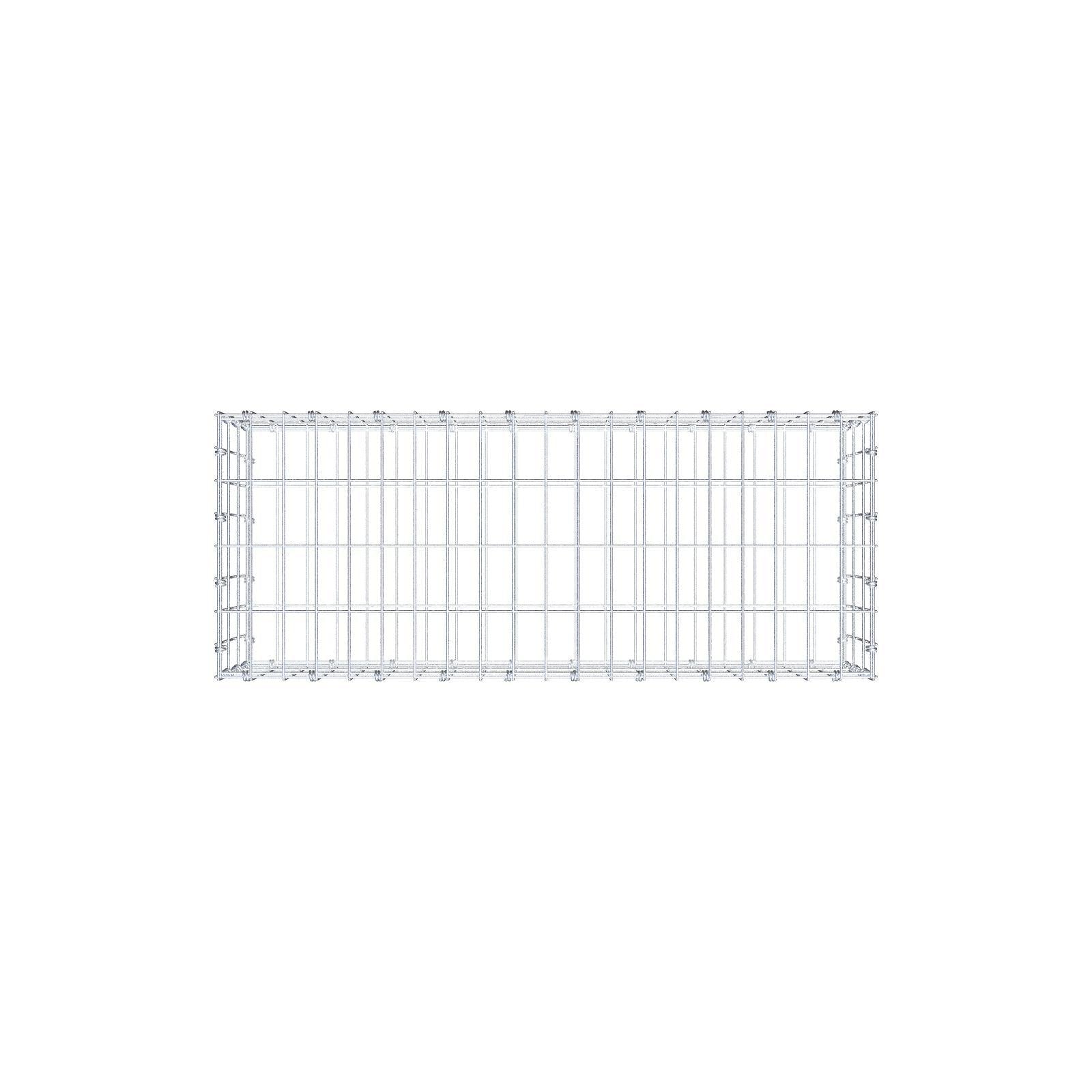 Gabbione 100 cm x 30 cm x 40 cm (L x H x P), maglia 5 x 10 cm, anello a spirale