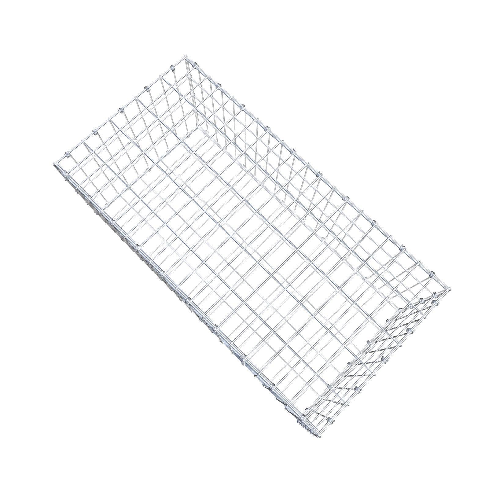 Gabion 100 cm x 40 cm x 50 cm (L x H x D), maskstorlek 5 x 10 cm, spiralring