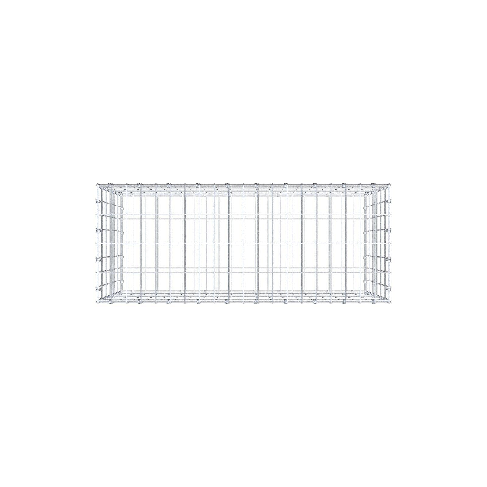 Gavión 100 cm x 60 cm x 40 cm (L x A x P), luz de malla 5 x 10 cm, anillo en espiral