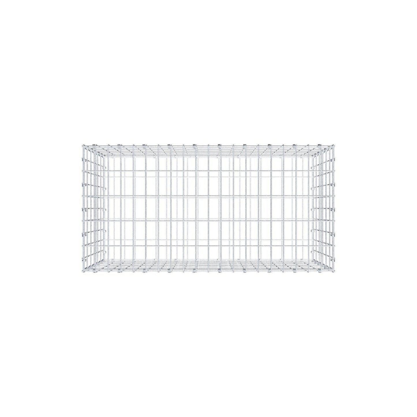 Gabbione 100 cm x 60 cm x 50 cm (L x H x P), maglia 5 x 10 cm, anello a spirale