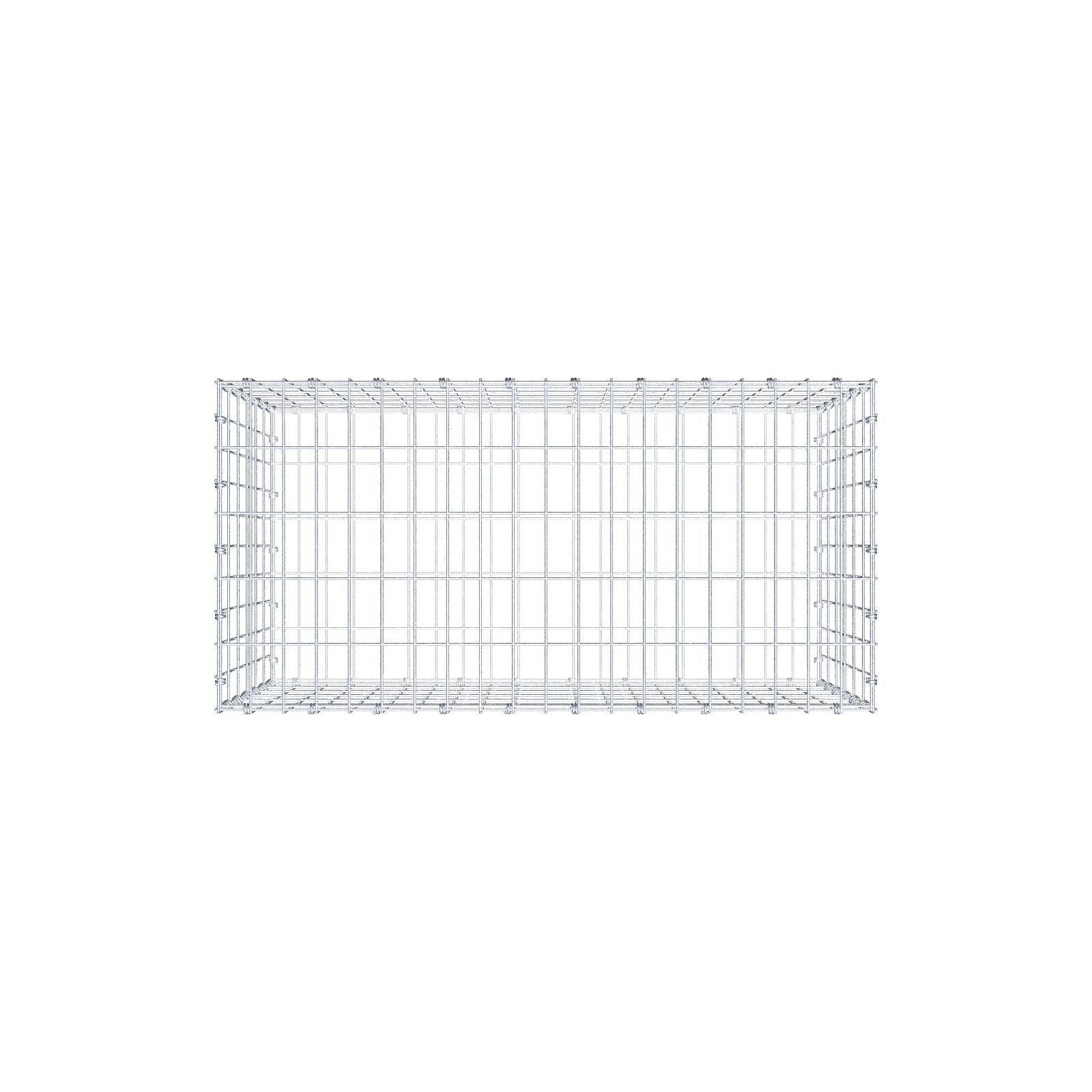 Gabião 100 cm x 60 cm x 50 cm (C x A x P), malhagem 5 x 10 cm, anel espiral