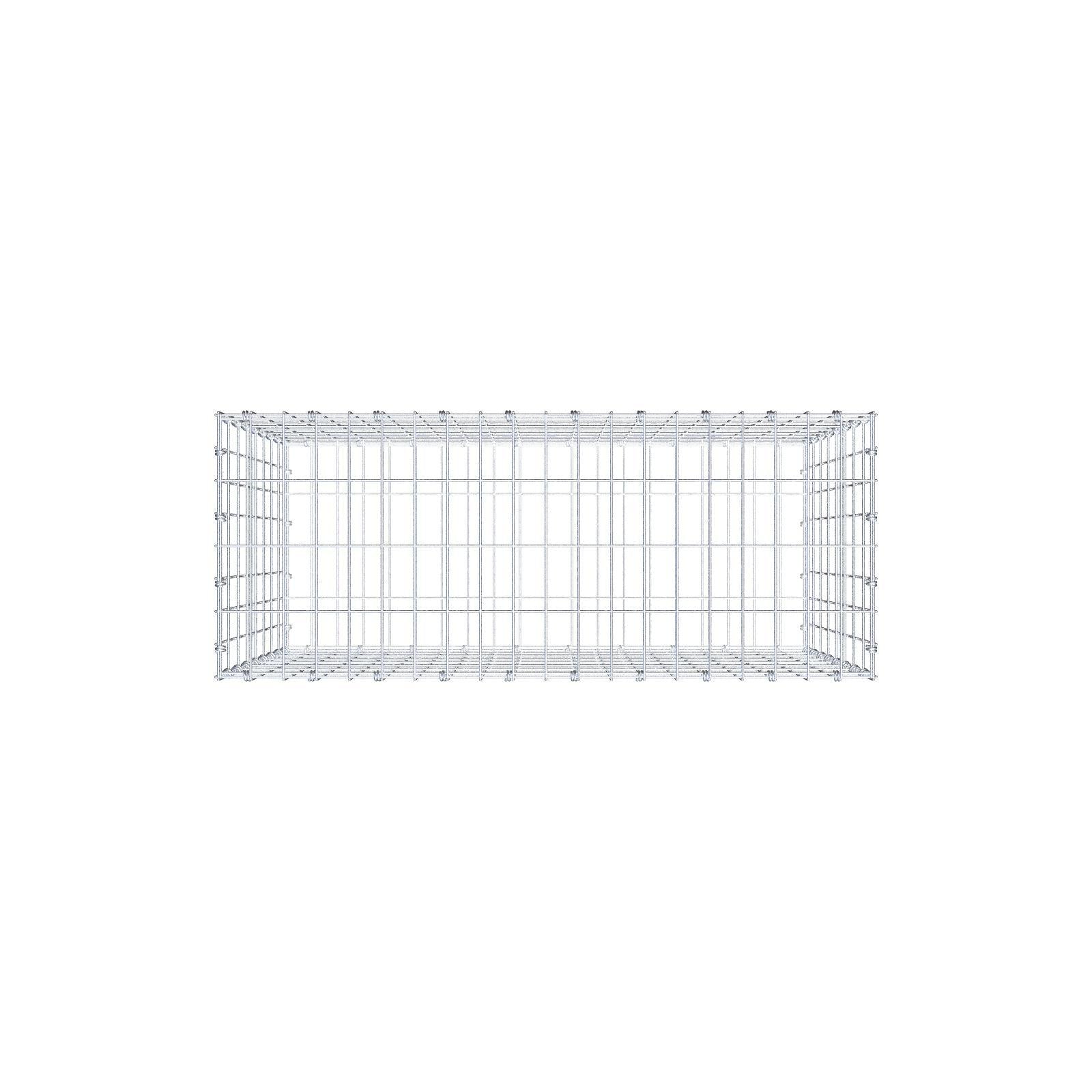 Gabbione 100 cm x 80 cm x 40 cm (L x H x P), maglia 5 x 10 cm, anello a spirale
