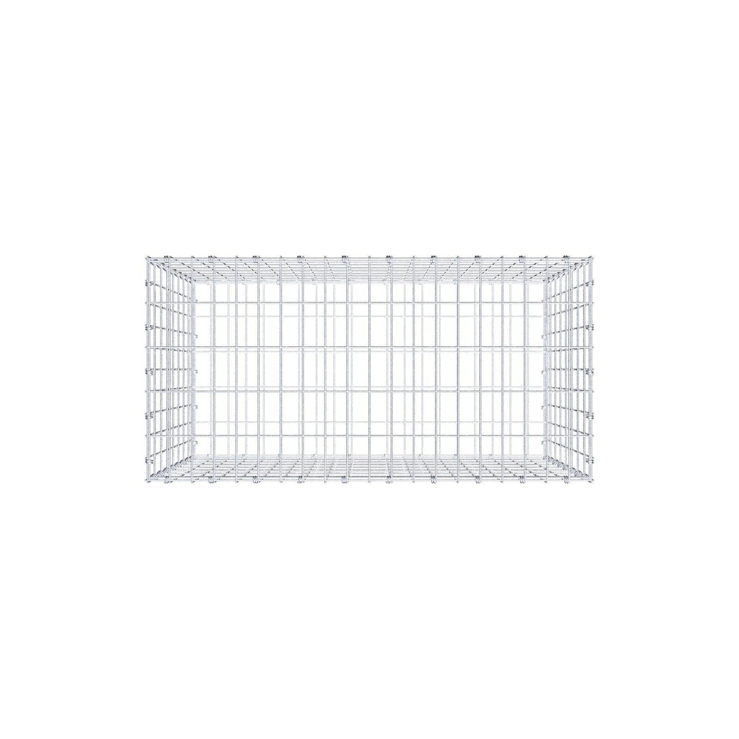 Gabion 100 cm x 80 cm x 50 cm (L x H x D), maskstorlek 5 x 10 cm, spiralring