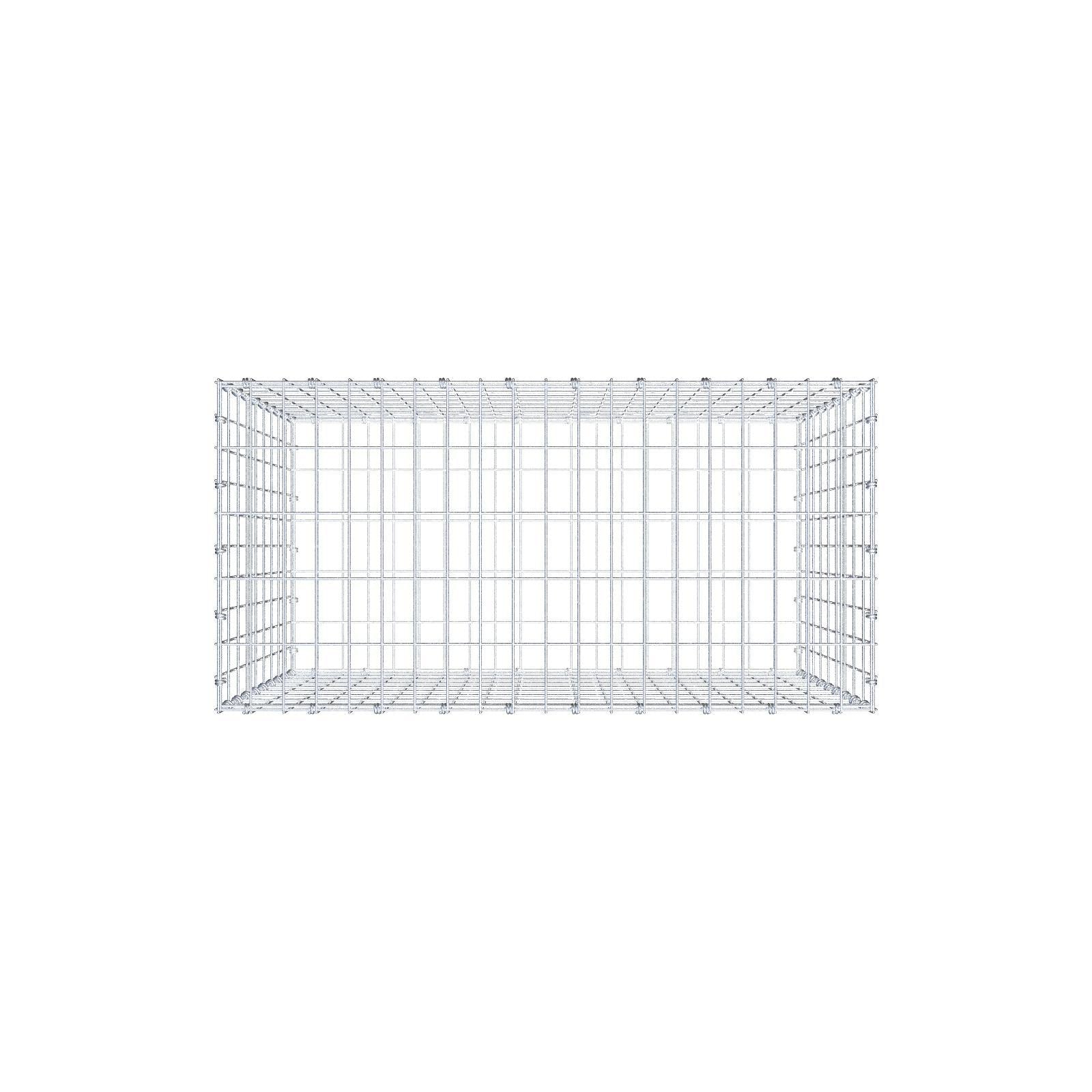 Gabion 100 cm x 90 cm x 50 cm (L x H x P), mailles 5 x 10 cm, anneau en spirale