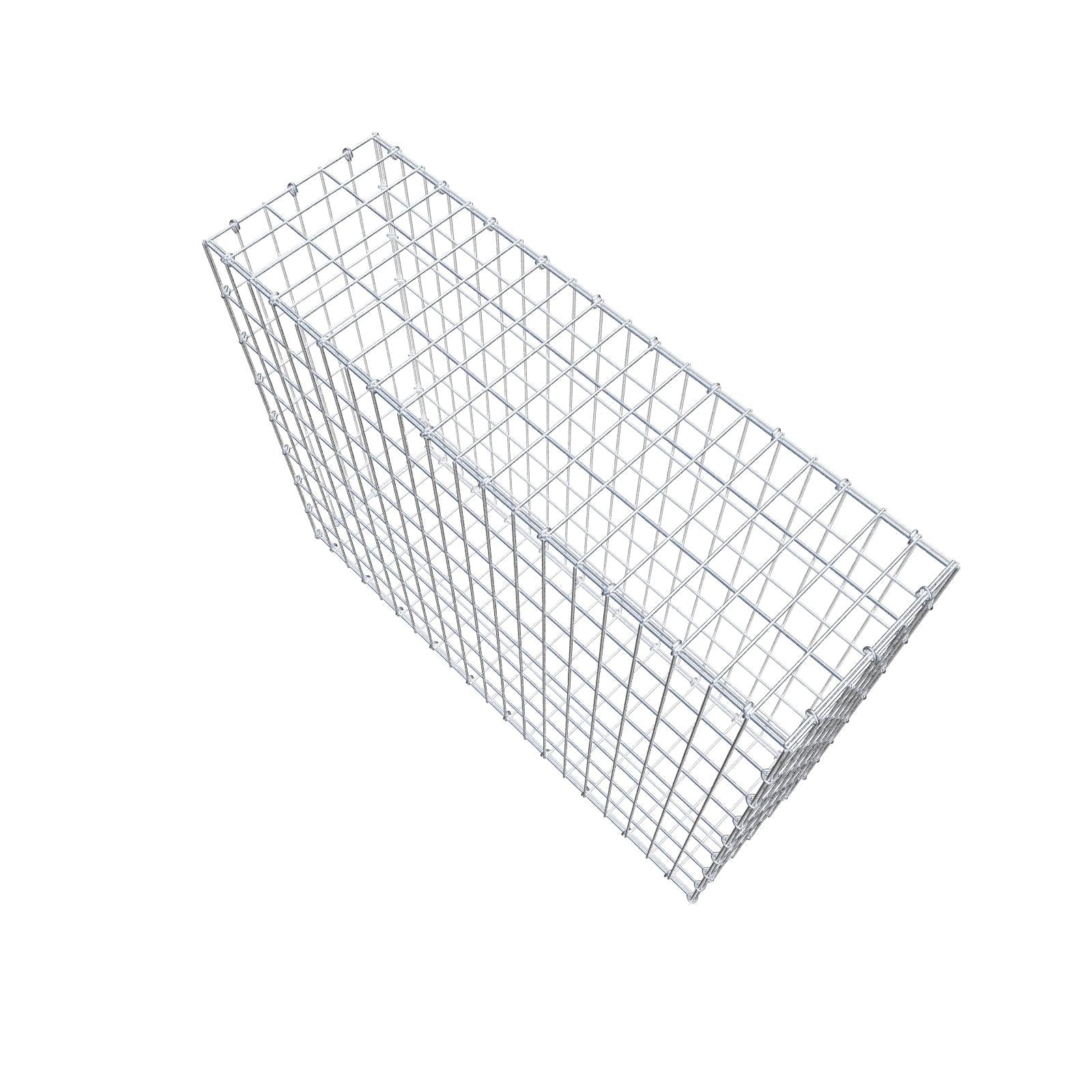 Gabion 100 cm x 80 cm x 30 cm (L x H x D), maskestørrelse 5 cm x 10 cm, C-ring