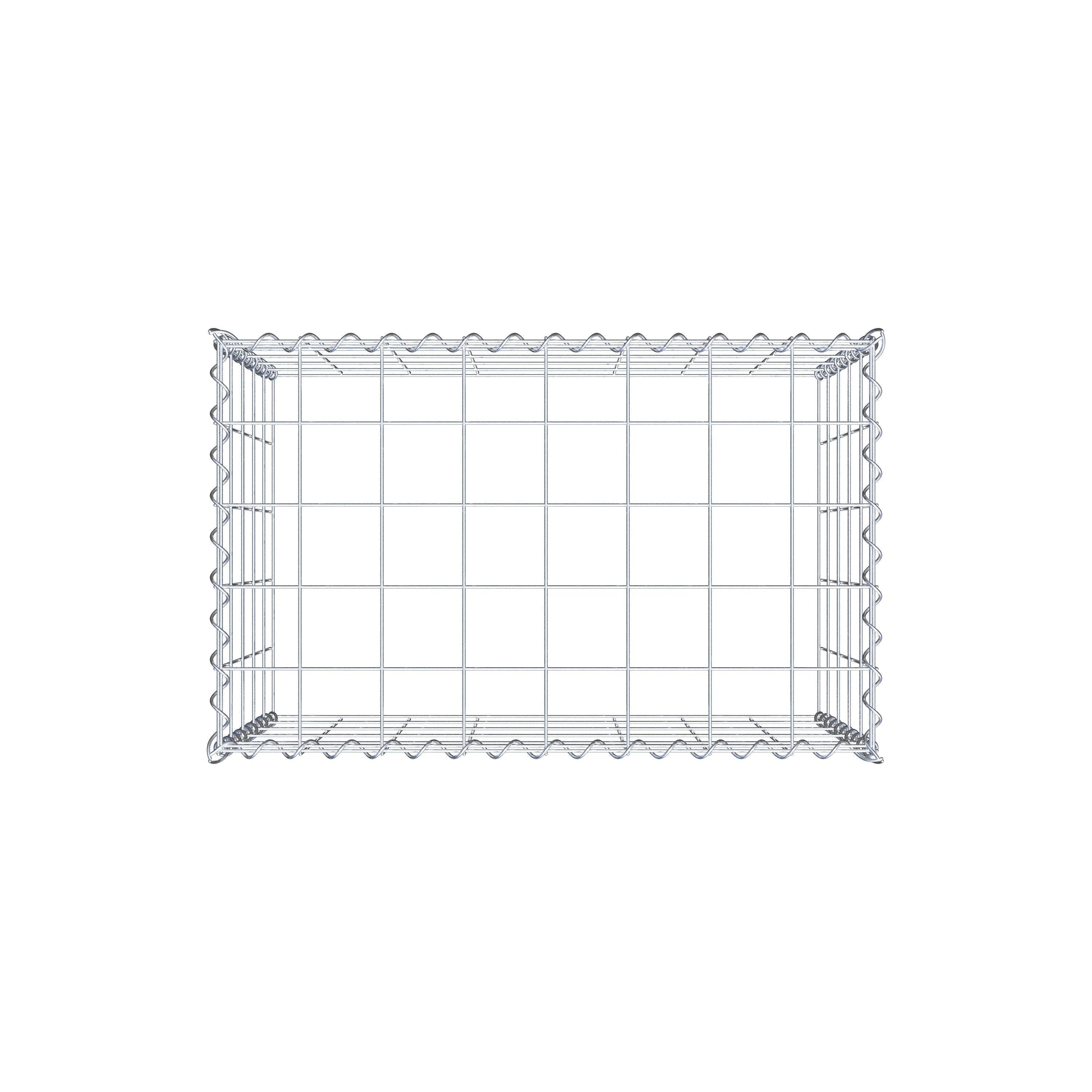 Gabião tipo 3 80 cm x 50 cm x 50 cm (C x A x P), malhagem 10 cm x 10 cm, espiral