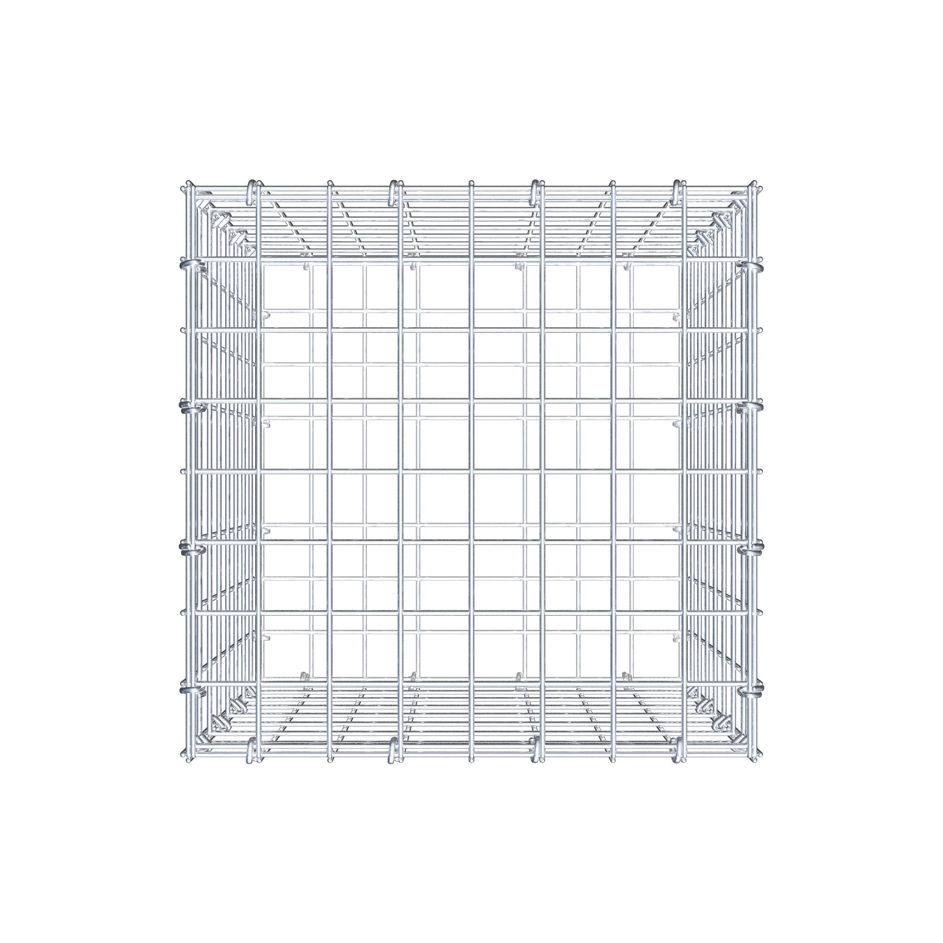 Gabbione 40 cm x 40 cm x 40 cm (L x H x P), maglia 5 cm x 5 cm, anello a C