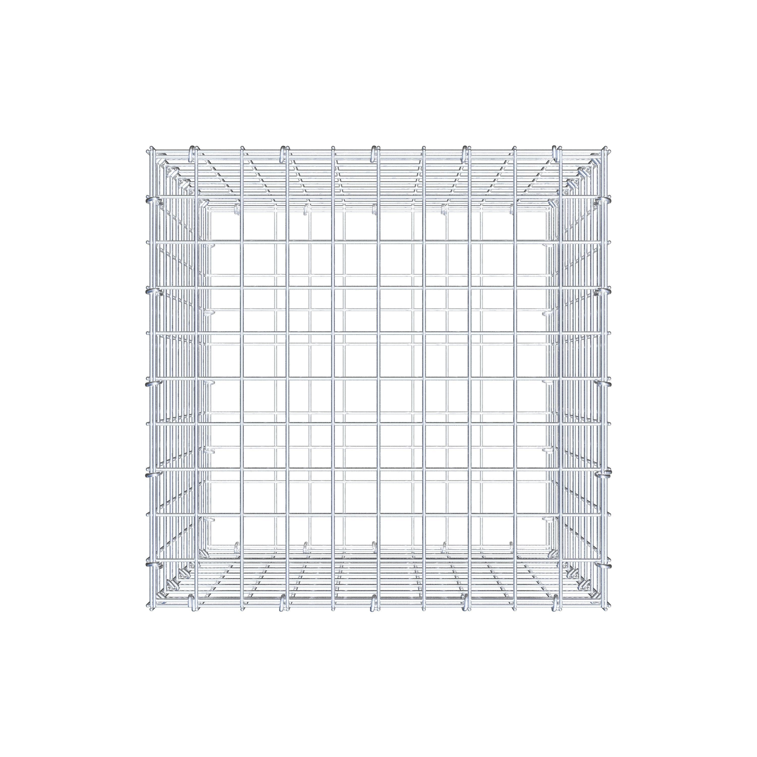 Schanskorf 50 cm x 50 cm x 50 cm (L x H x D), maaswijdte 5 cm x 5 cm, C-ring