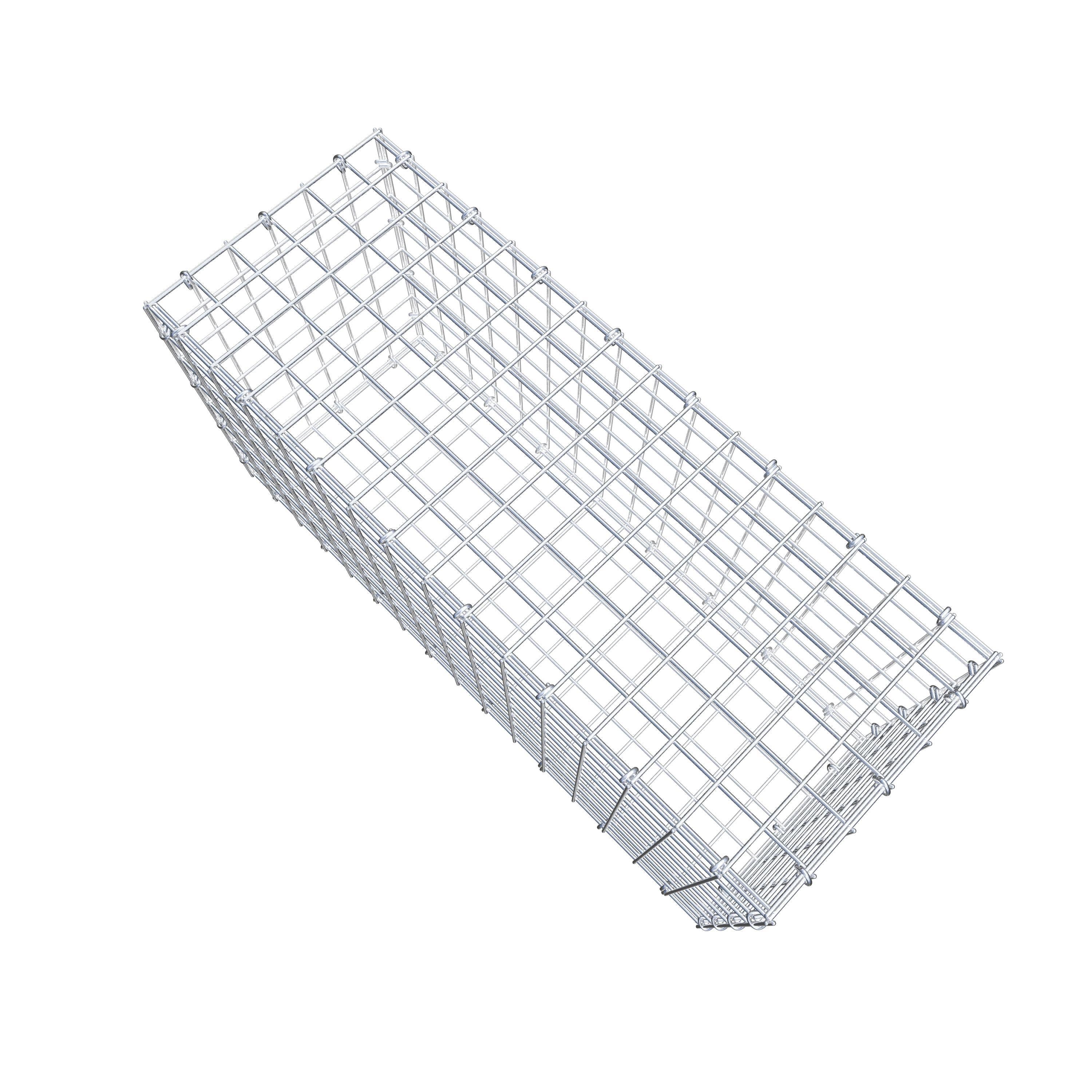 Gabion 80 cm x 40 cm x 30 cm (L x H x P), mailles 5 cm x 5 cm, anneau en C