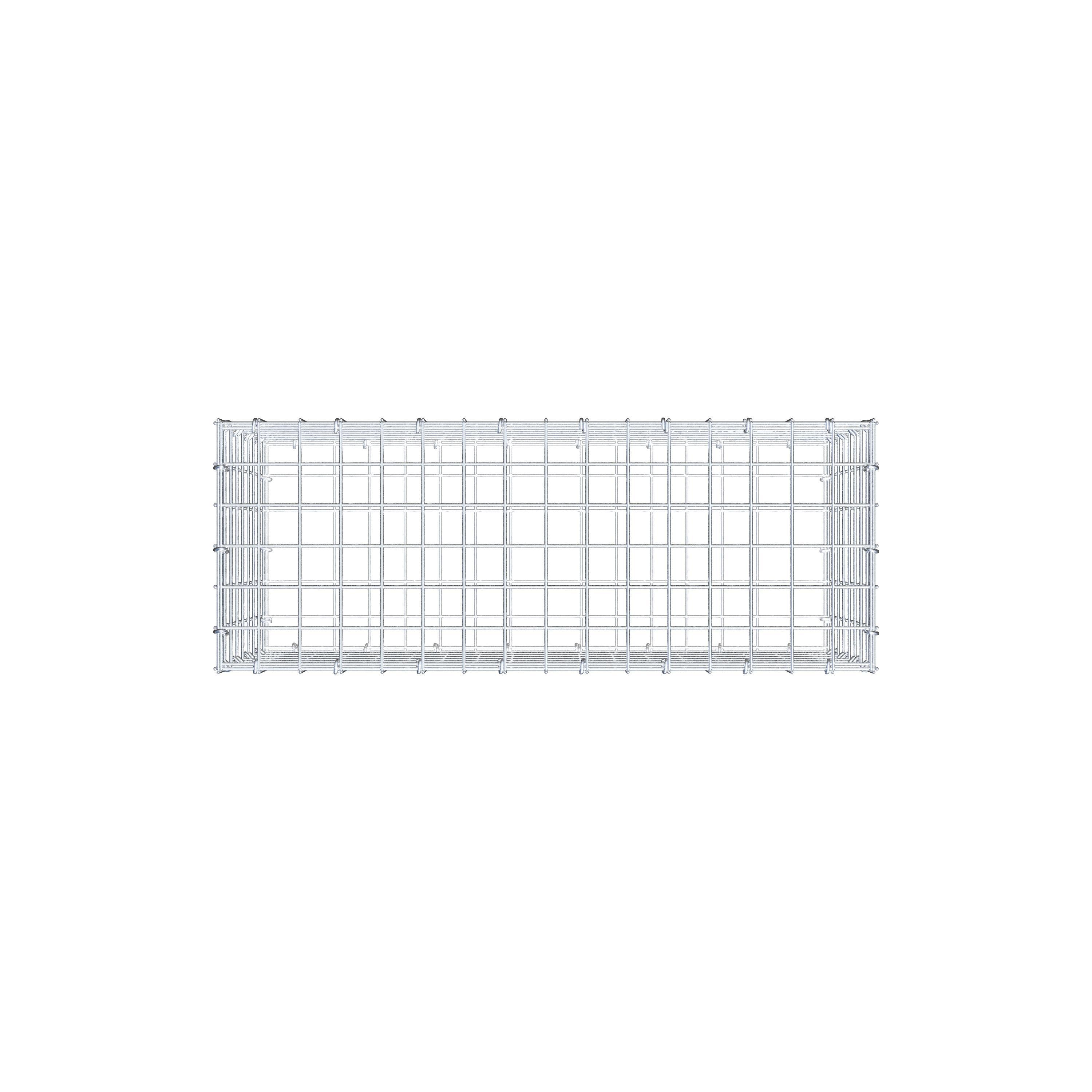 Gabion 80 cm x 40 cm x 30 cm (L x H x P), mailles 5 cm x 5 cm, anneau en C