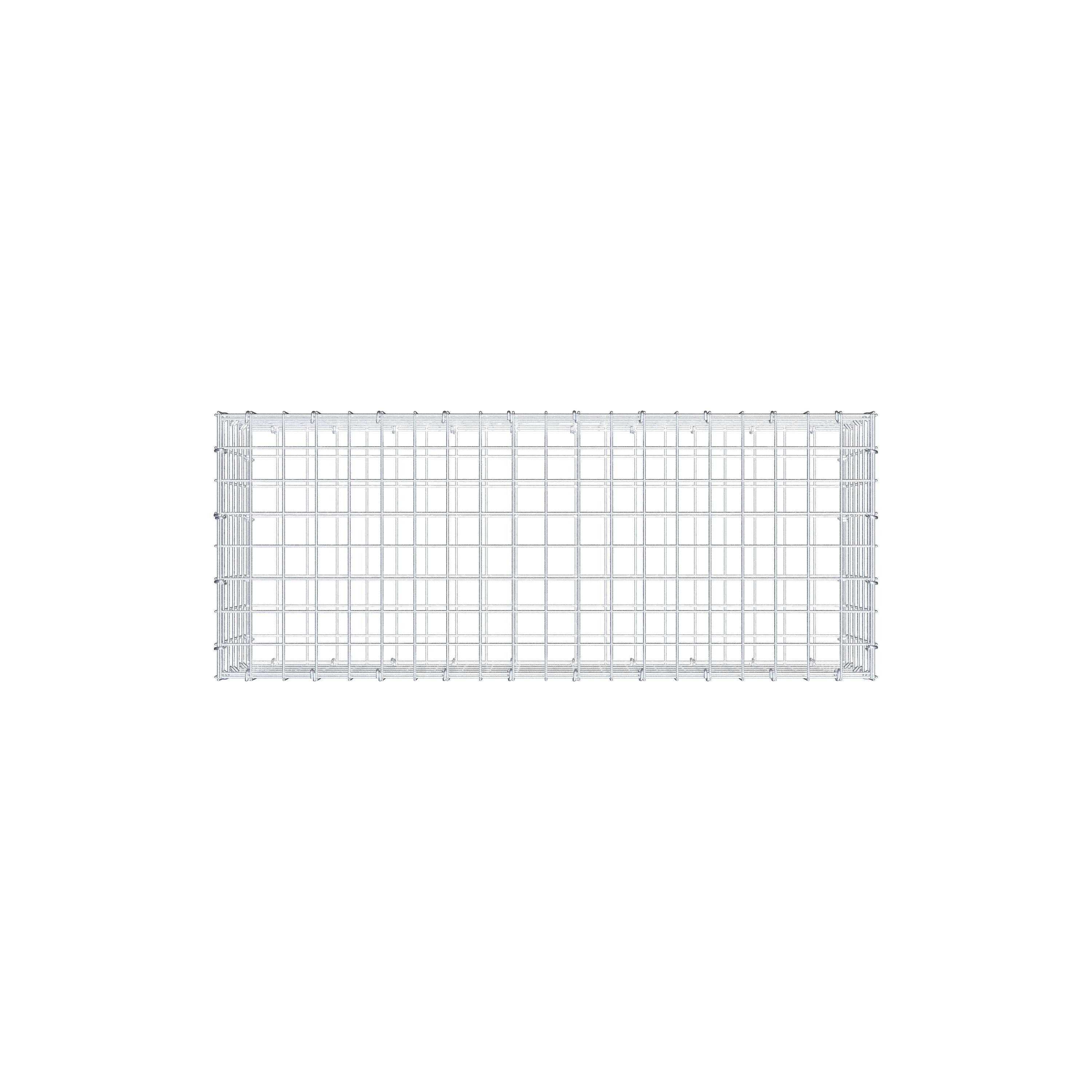Gabion 100 cm x 30 cm x 40 cm (L x H x P), mailles 5 cm x 5 cm, anneau en C