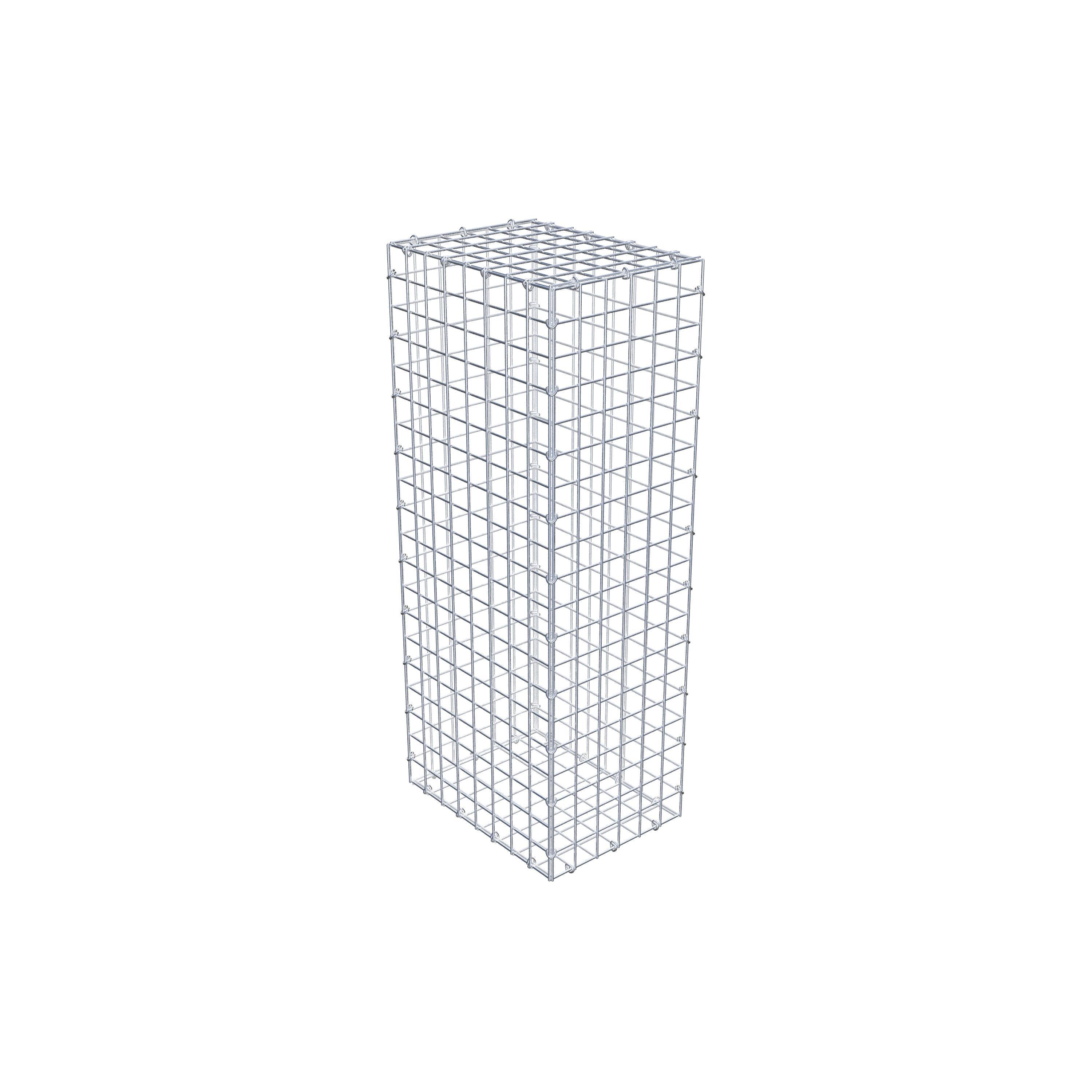 Gabion 100 cm x 40 cm x 30 cm (L x H x P), mailles 5 cm x 5 cm, anneau en C