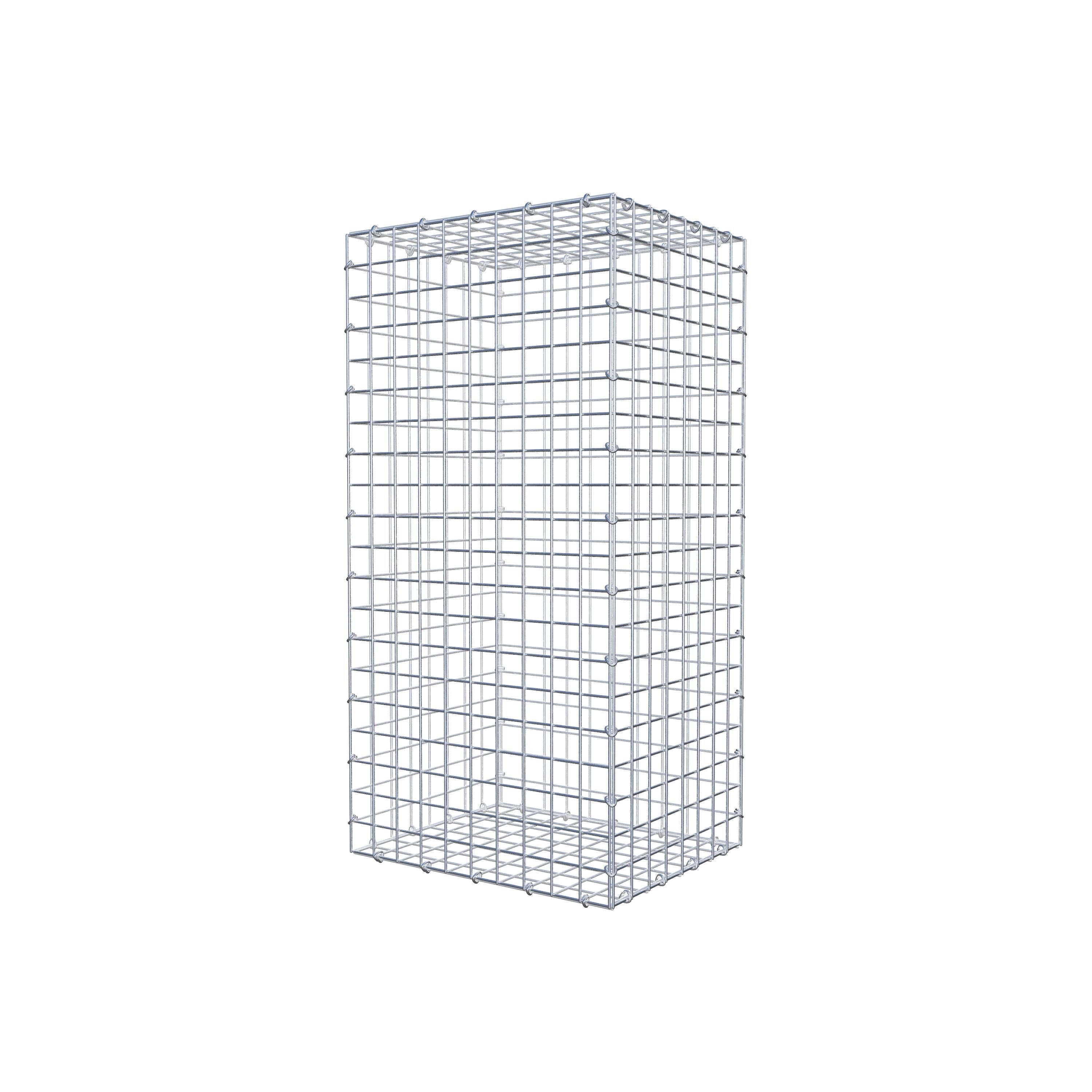 Gabion 100 cm x 40 cm x 50 cm (L x H x P), mailles 5 cm x 5 cm, anneau en C