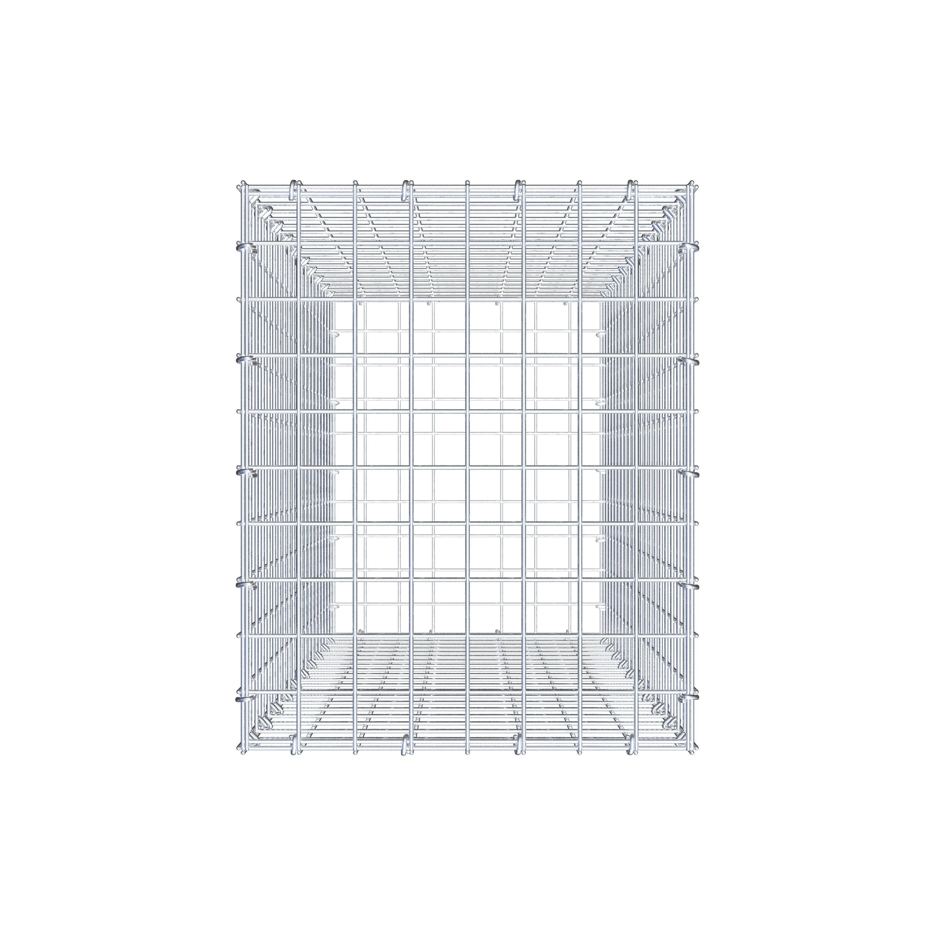 Gabion 100 cm x 40 cm x 50 cm (L x H x P), mailles 5 cm x 5 cm, anneau en C
