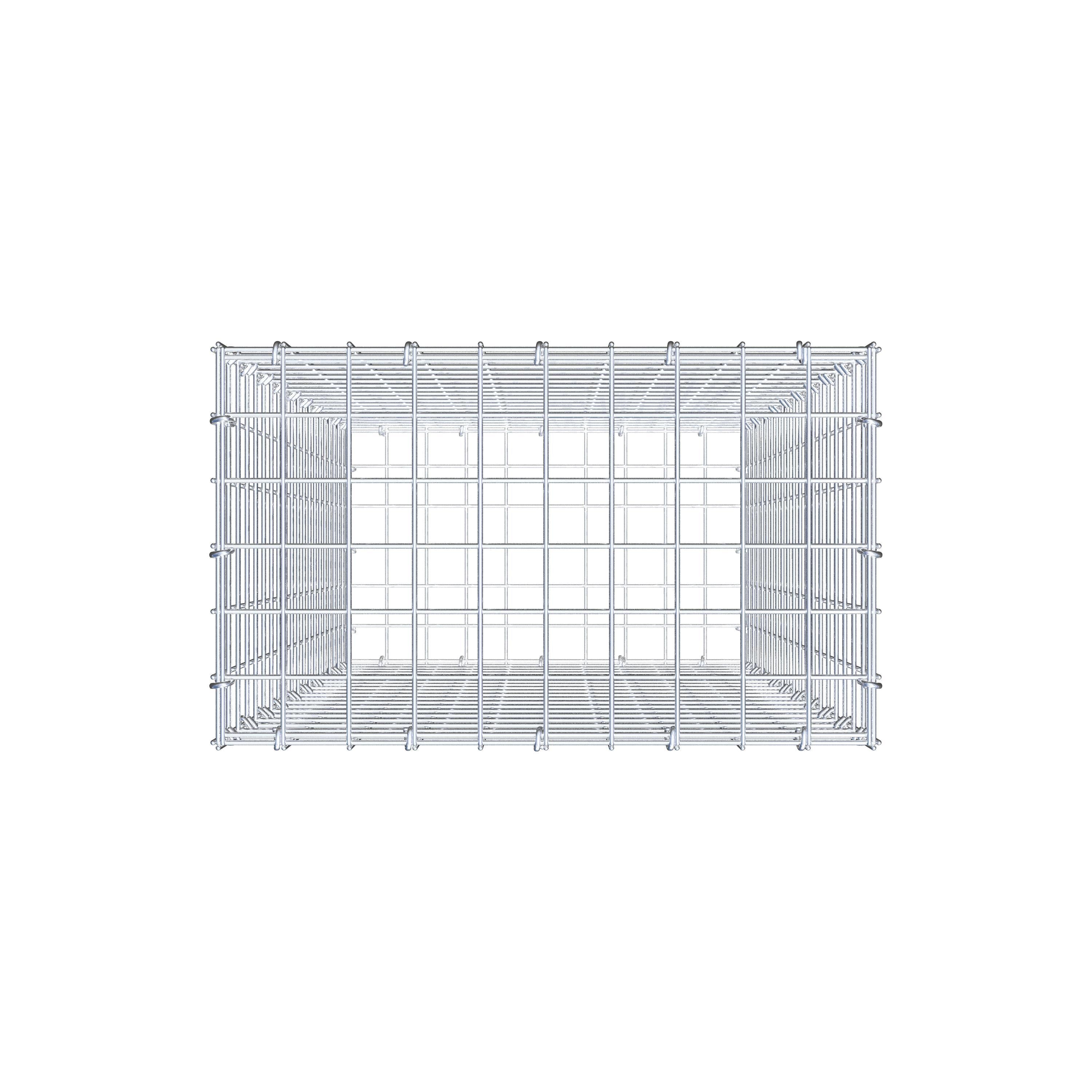 Schanskorf 100 cm x 50 cm x 30 cm (L x H x D), maaswijdte 5 cm x 5 cm, C-ring