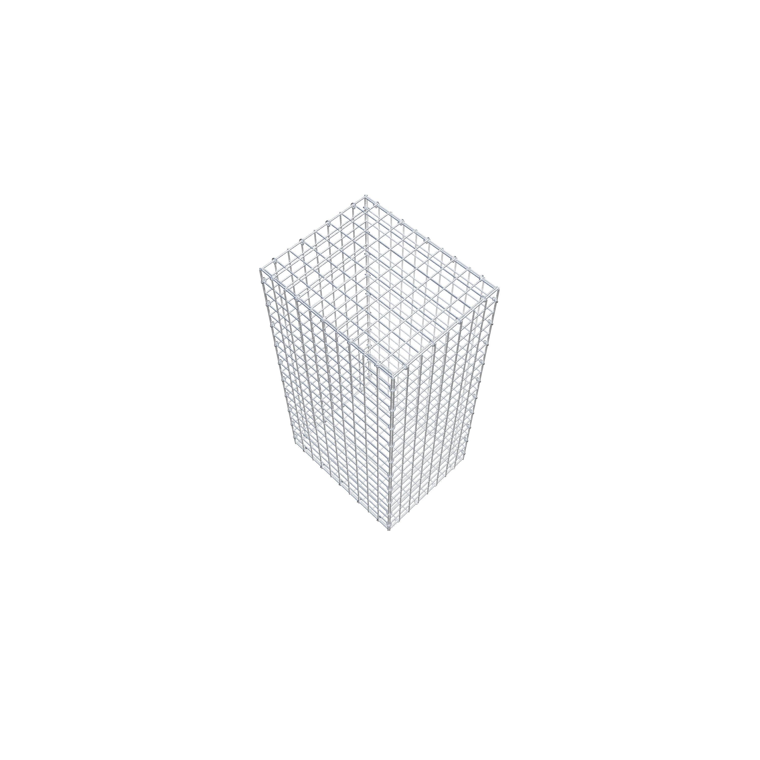 Gabion 100 cm x 50 cm x 40 cm (L x H x P), mailles 5 cm x 5 cm, anneau en C