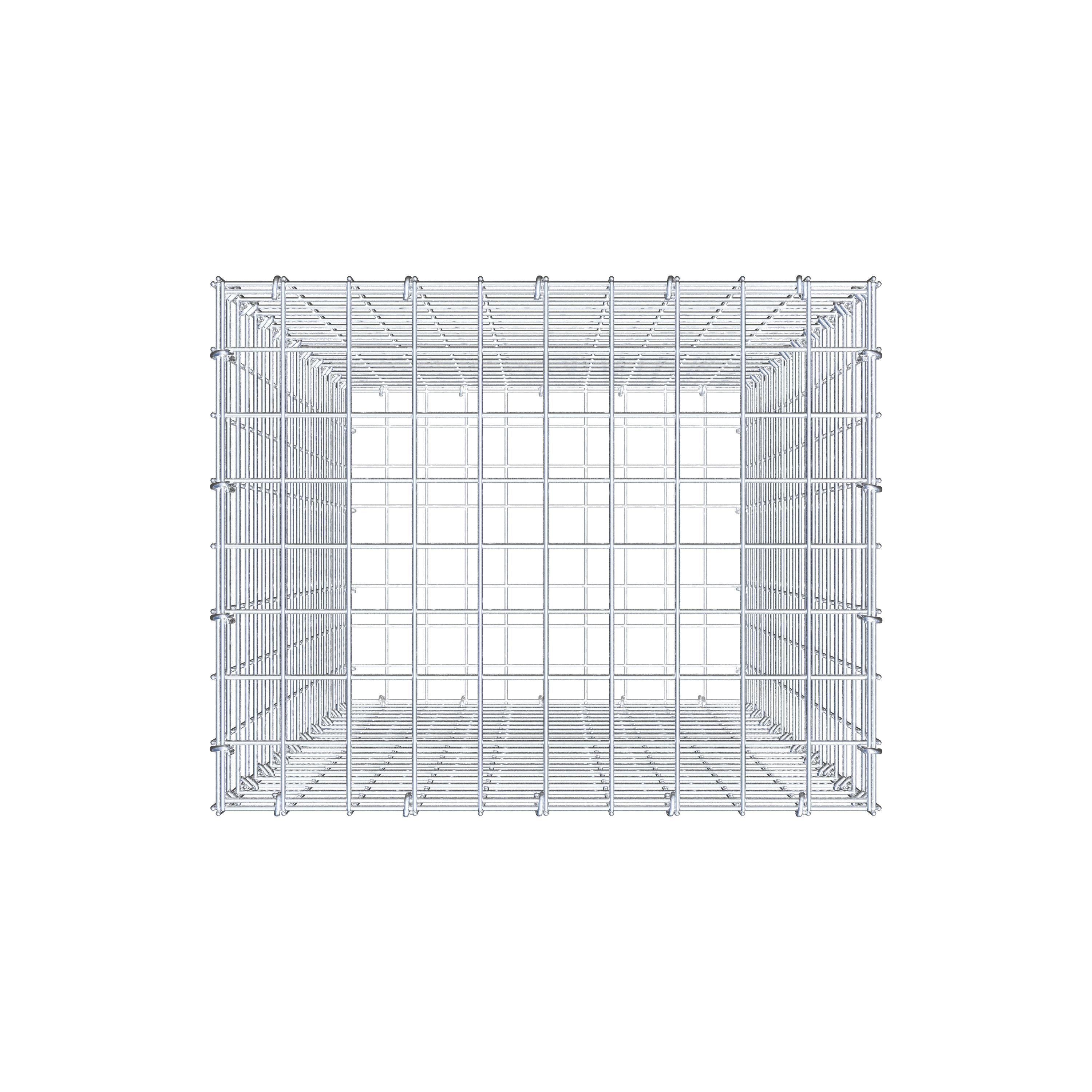 Gabion 100 cm x 50 cm x 40 cm (L x H x P), mailles 5 cm x 5 cm, anneau en C