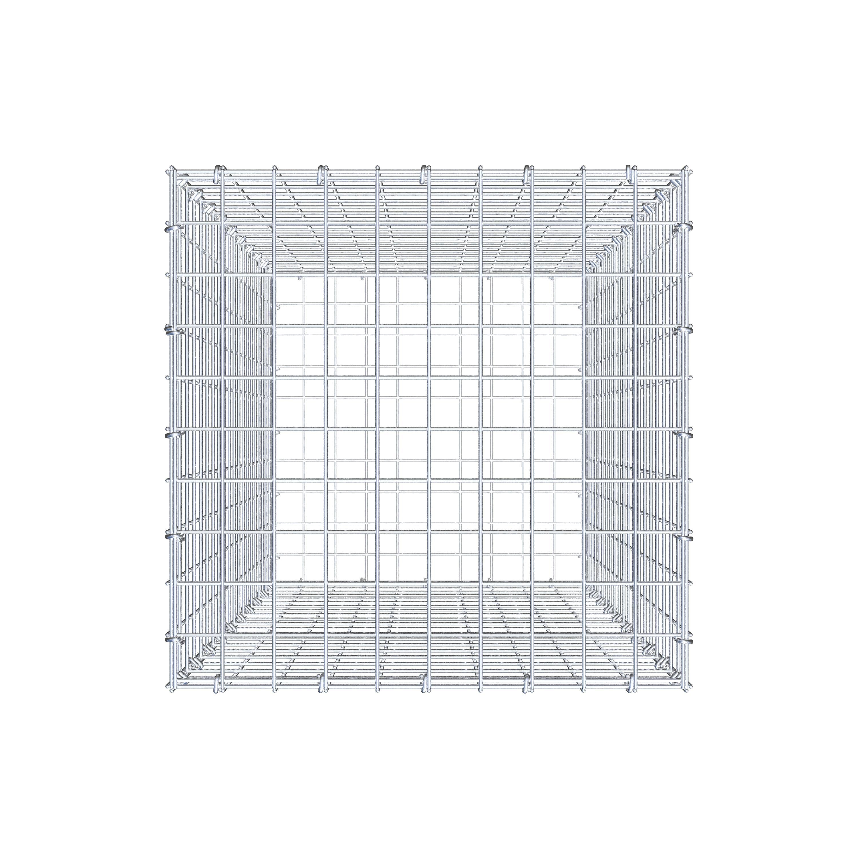 Schanskorf 100 cm x 50 cm x 50 cm (L x H x D), maaswijdte 5 cm x 5 cm, C-ring