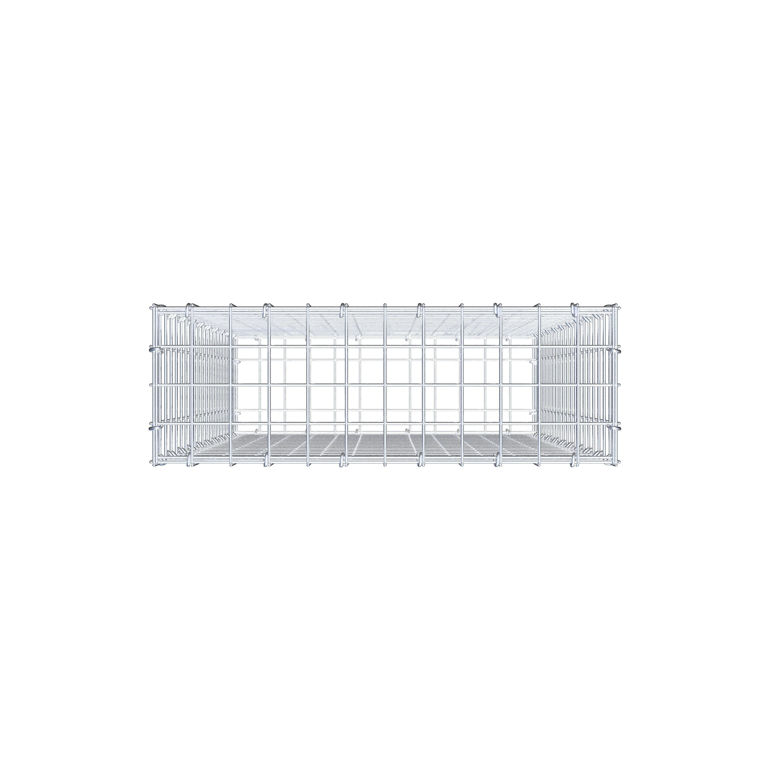 Gabion 100 cm x 60 cm x 20 cm (L x H x D), maskestørrelse 5 cm x 5 cm, C-ring