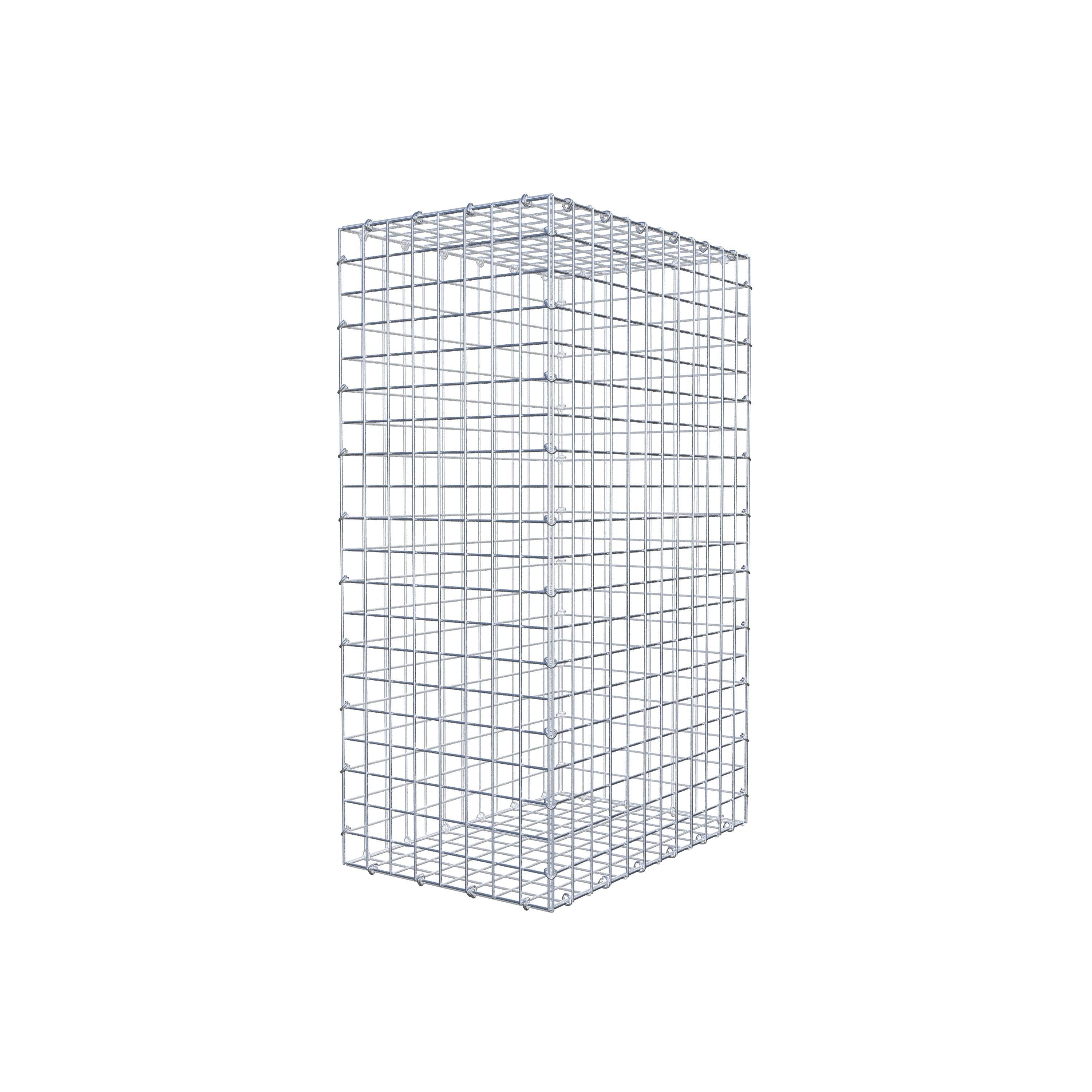 Gabion 100 cm x 60 cm x 40 cm (L x H x P), mailles 5 cm x 5 cm, anneau en C