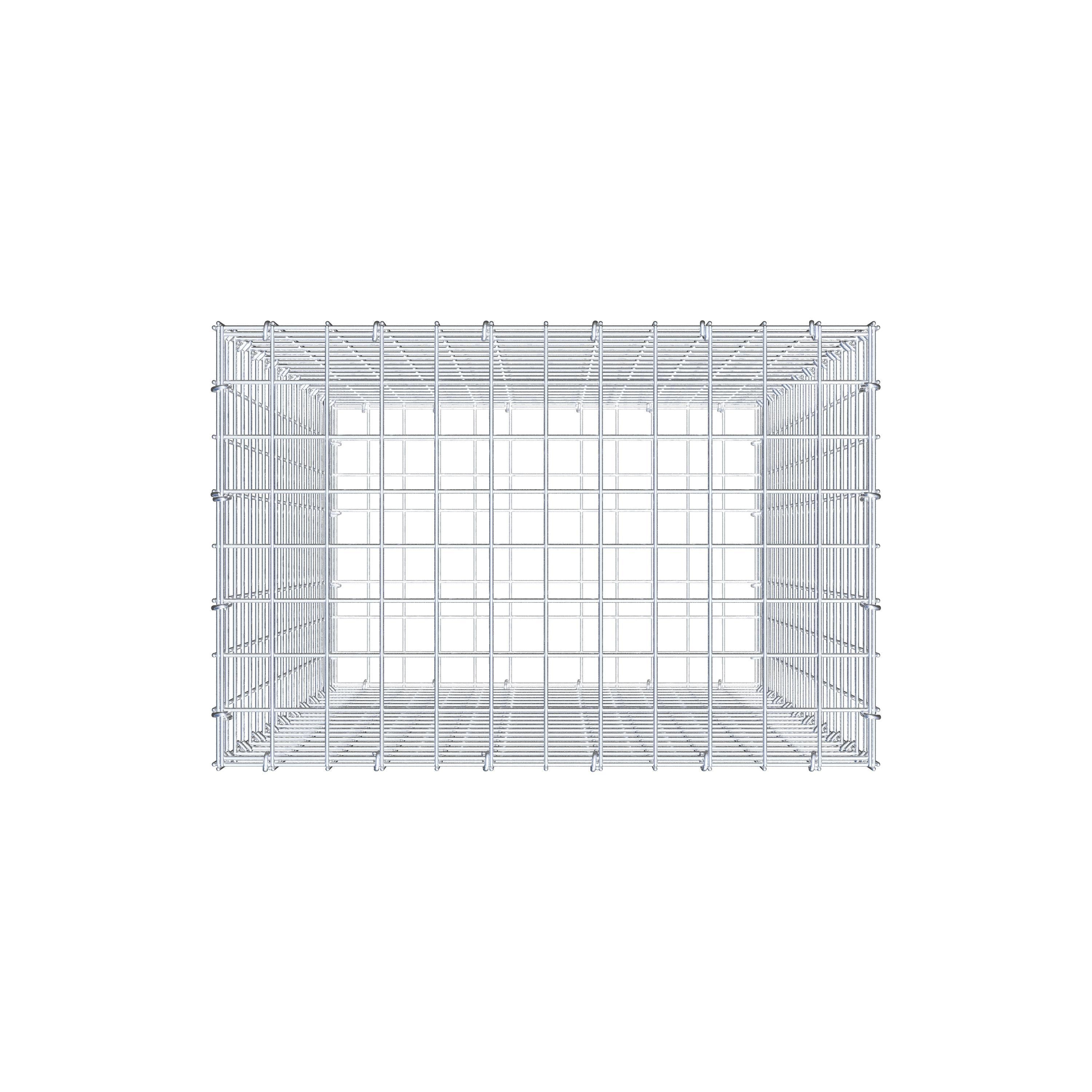 Gabion 100 cm x 60 cm x 40 cm (L x H x P), mailles 5 cm x 5 cm, anneau en C