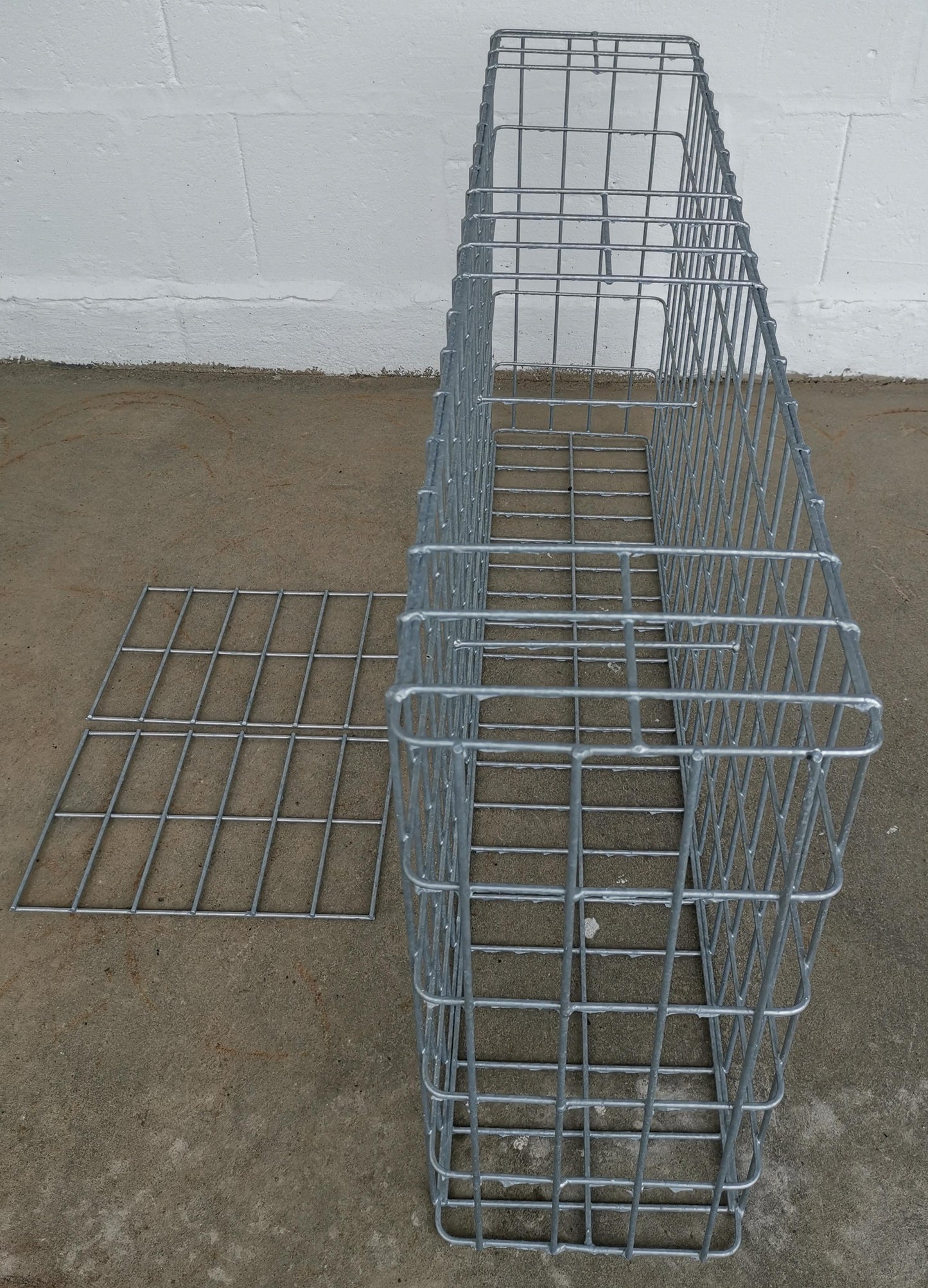 Gabion galvanisé à chaud 102 cm x 52 cm x 22 cm, mailles 5 cm x 10 cm, entièrement soudé