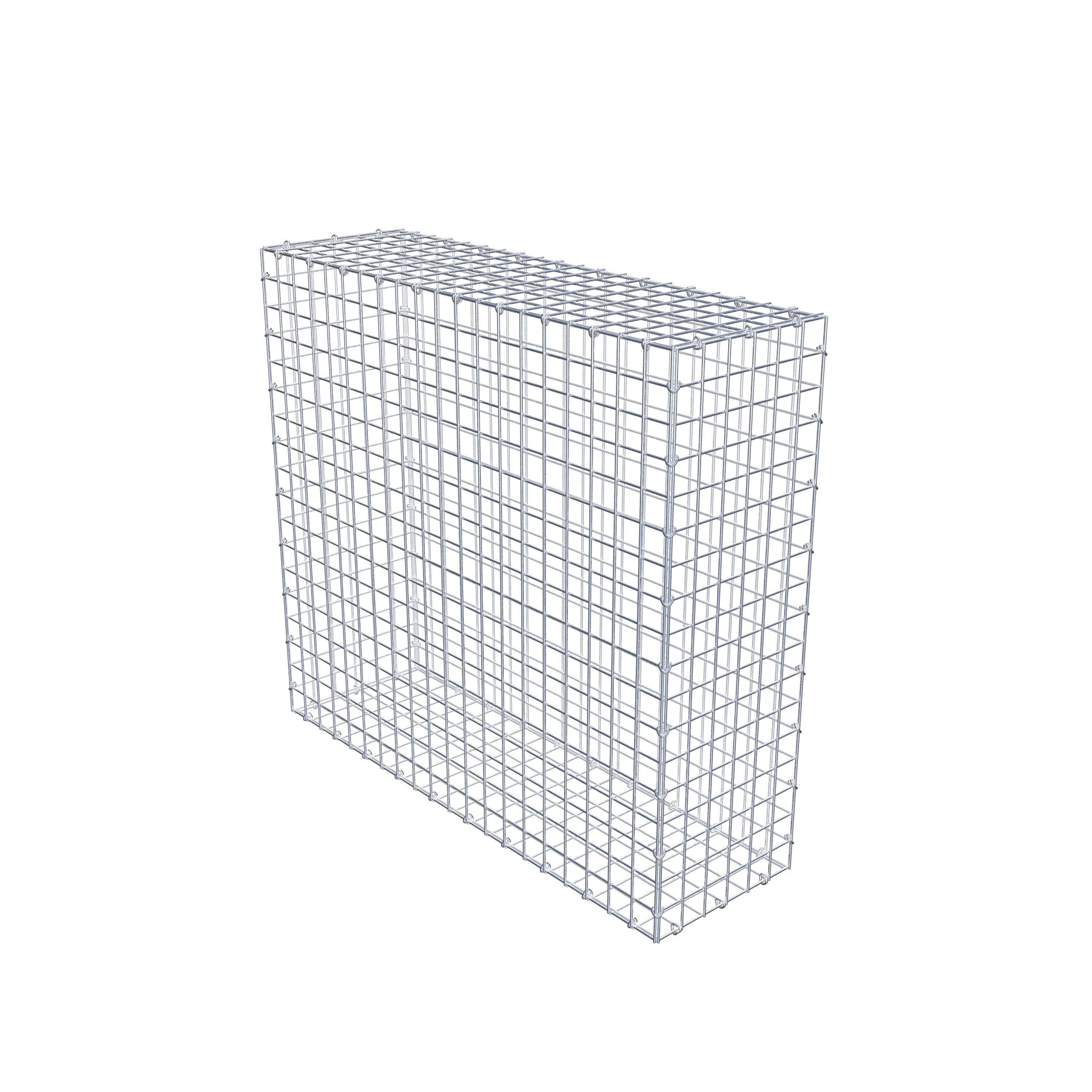 Gabion 100 cm x 90 cm x 30 cm (L x H x D), maskestørrelse 5 cm x 5 cm, C-ring