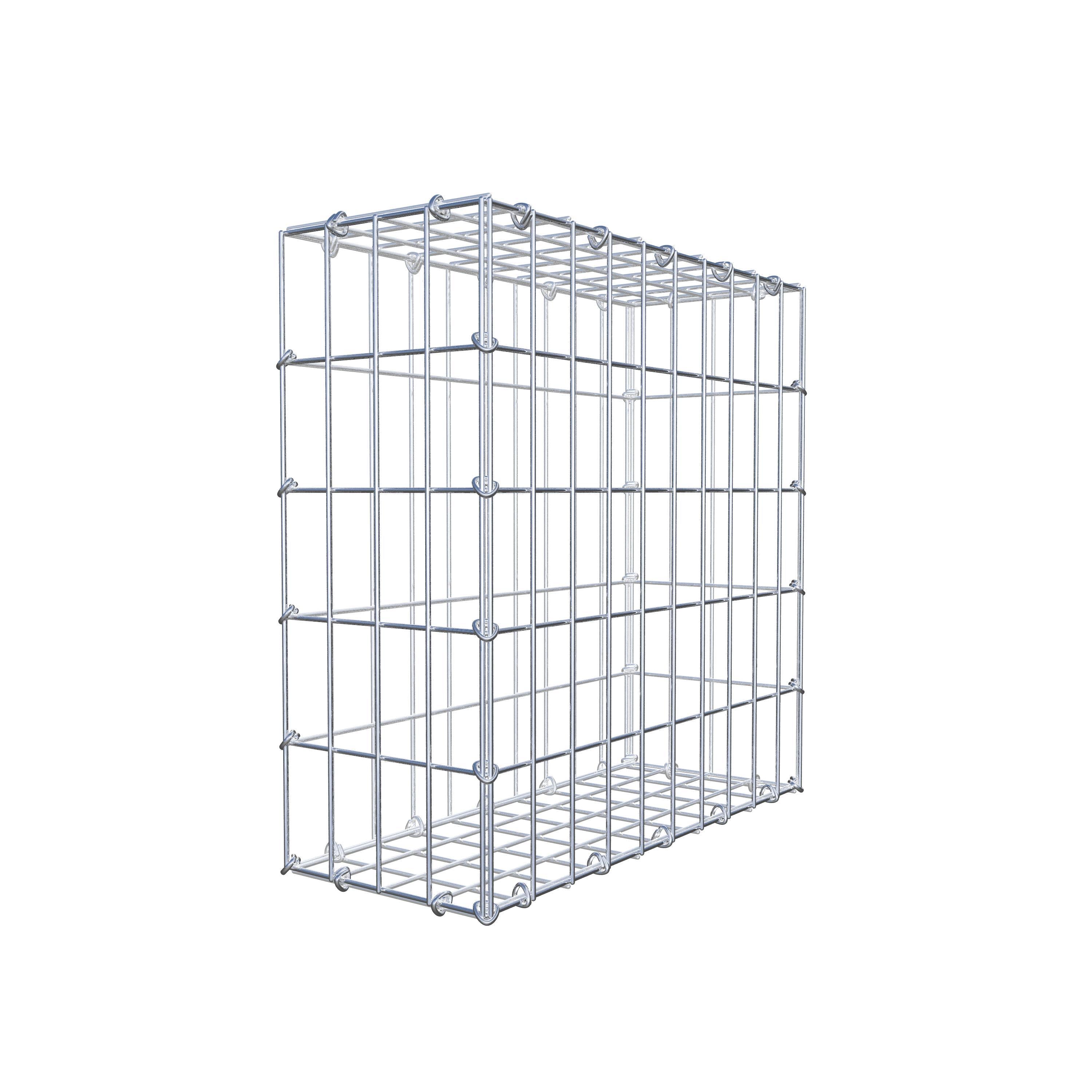Gabion 50 cm x 50 cm x 20 cm (L x H x P), mailles 5 cm x 10 cm, anneau en C
