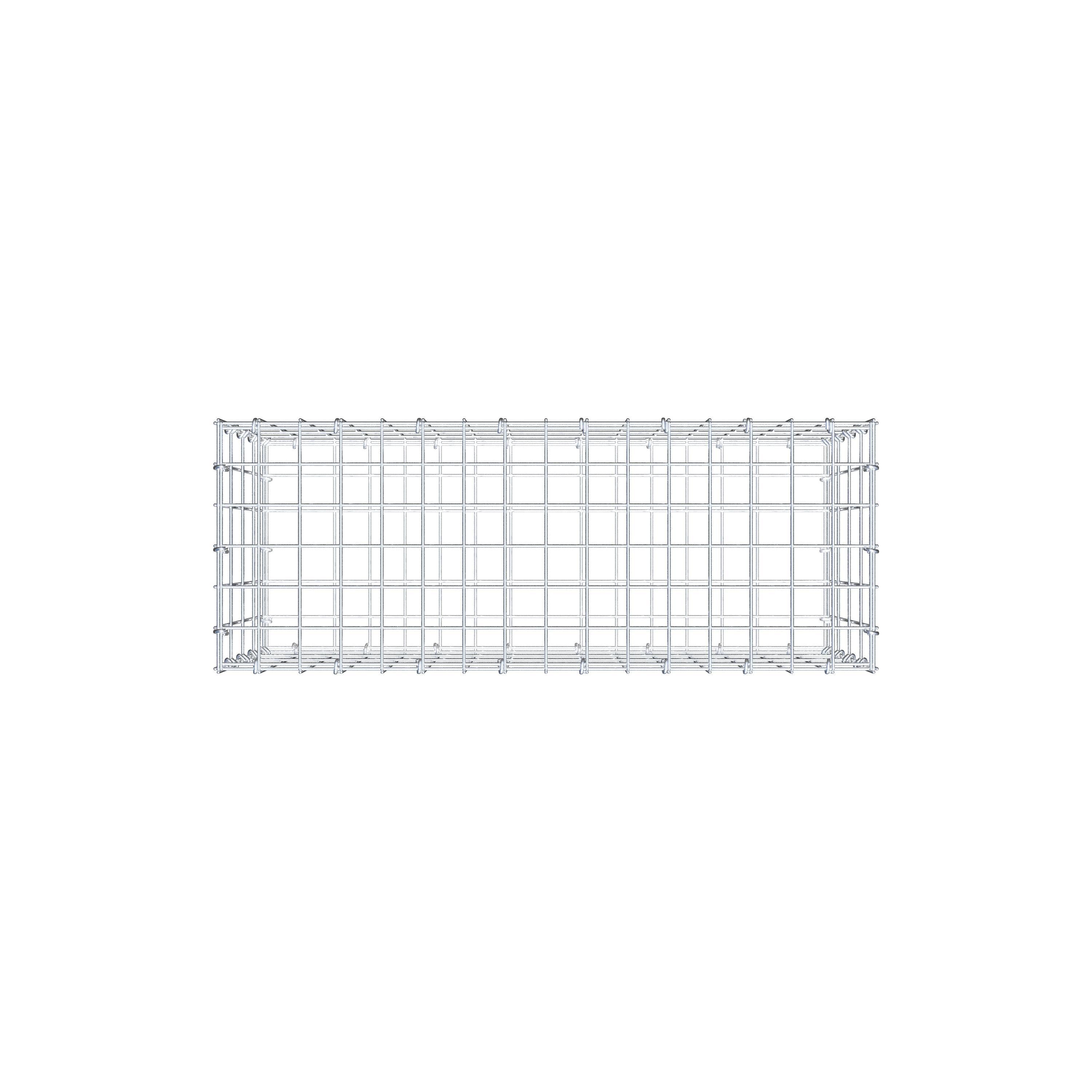 Gabion 80 cm x 40 cm x 30 cm (L x H x D), maskestørrelse 5 cm x 10 cm, C-ring