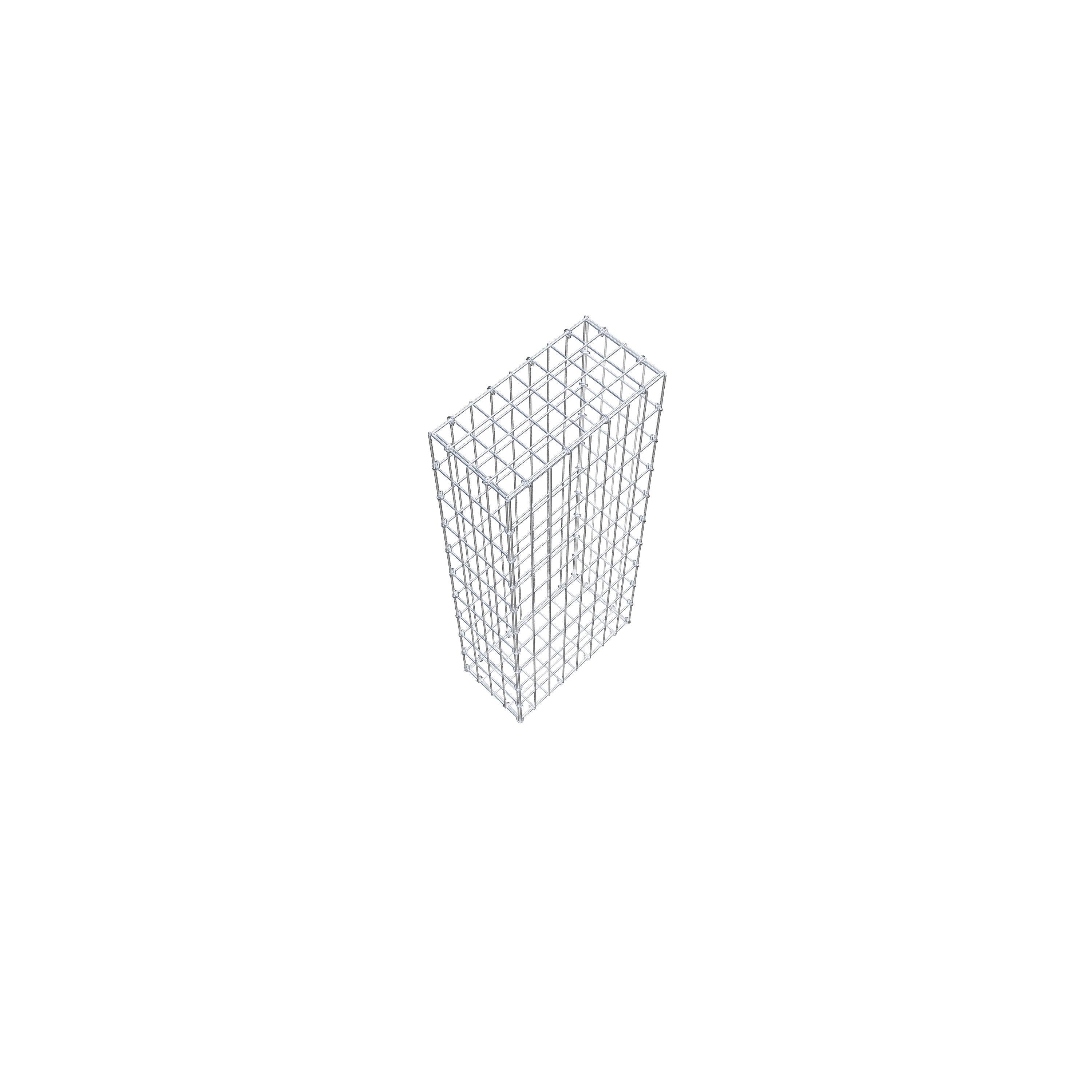Gabion 100 cm x 20 cm x 40 cm (L x H x P), mailles 5 cm x 10 cm, anneau en C