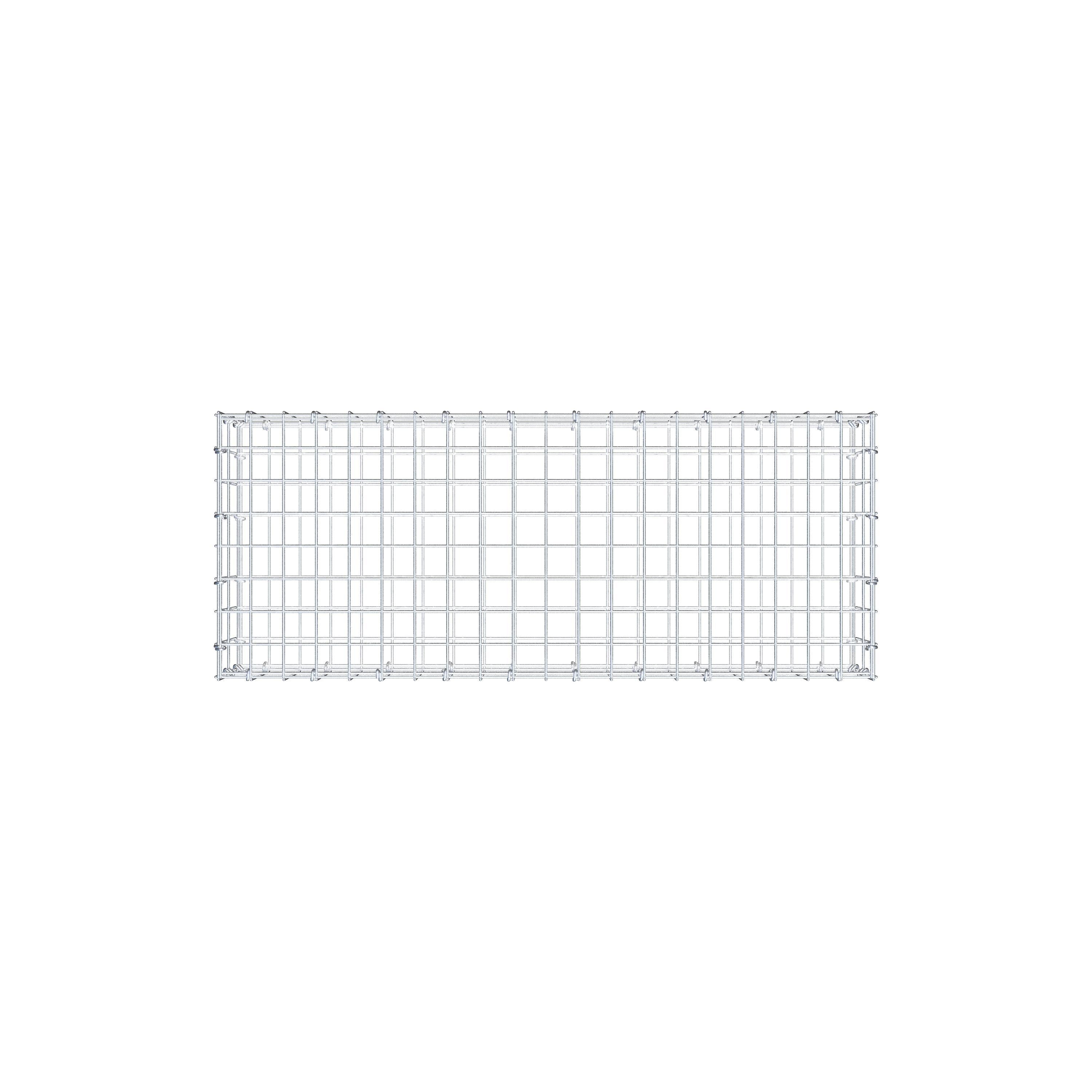 Gabion 100 cm x 20 cm x 40 cm (L x H x P), mailles 5 cm x 10 cm, anneau en C