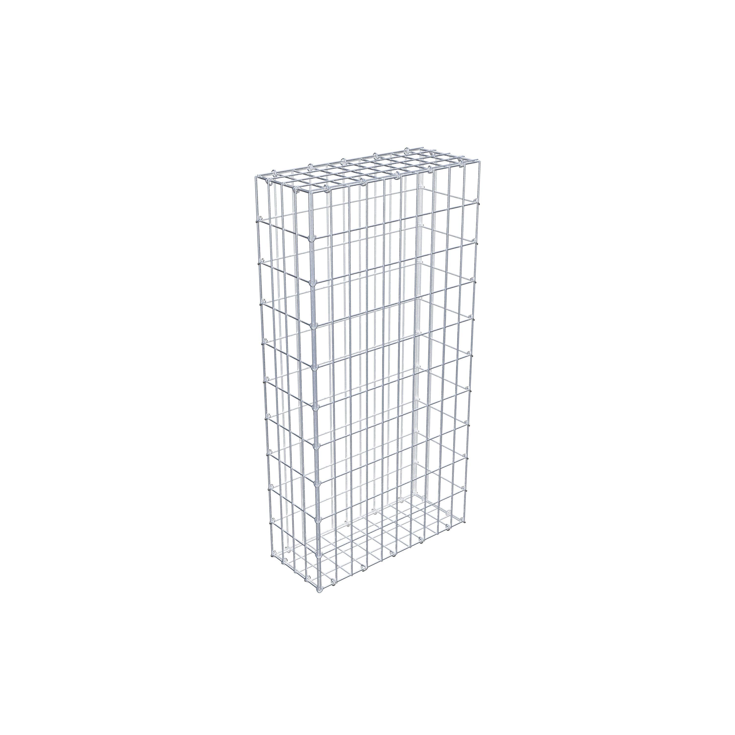 Gabion 100 cm x 20 cm x 50 cm (L x H x P), mailles 5 cm x 10 cm, anneau en C