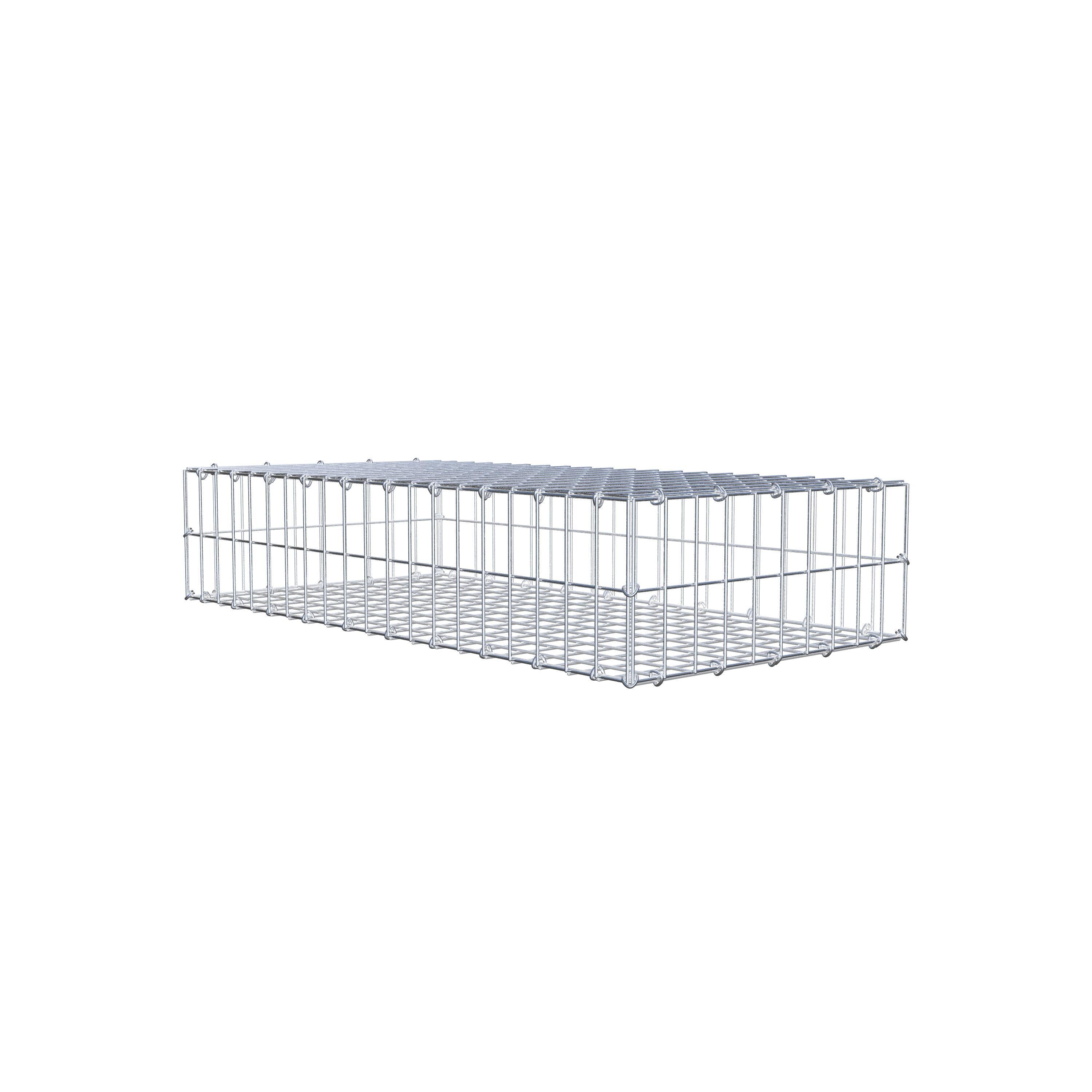 Gabion 100 cm x 20 cm x 50 cm (L x H x P), mailles 5 cm x 10 cm, anneau en C
