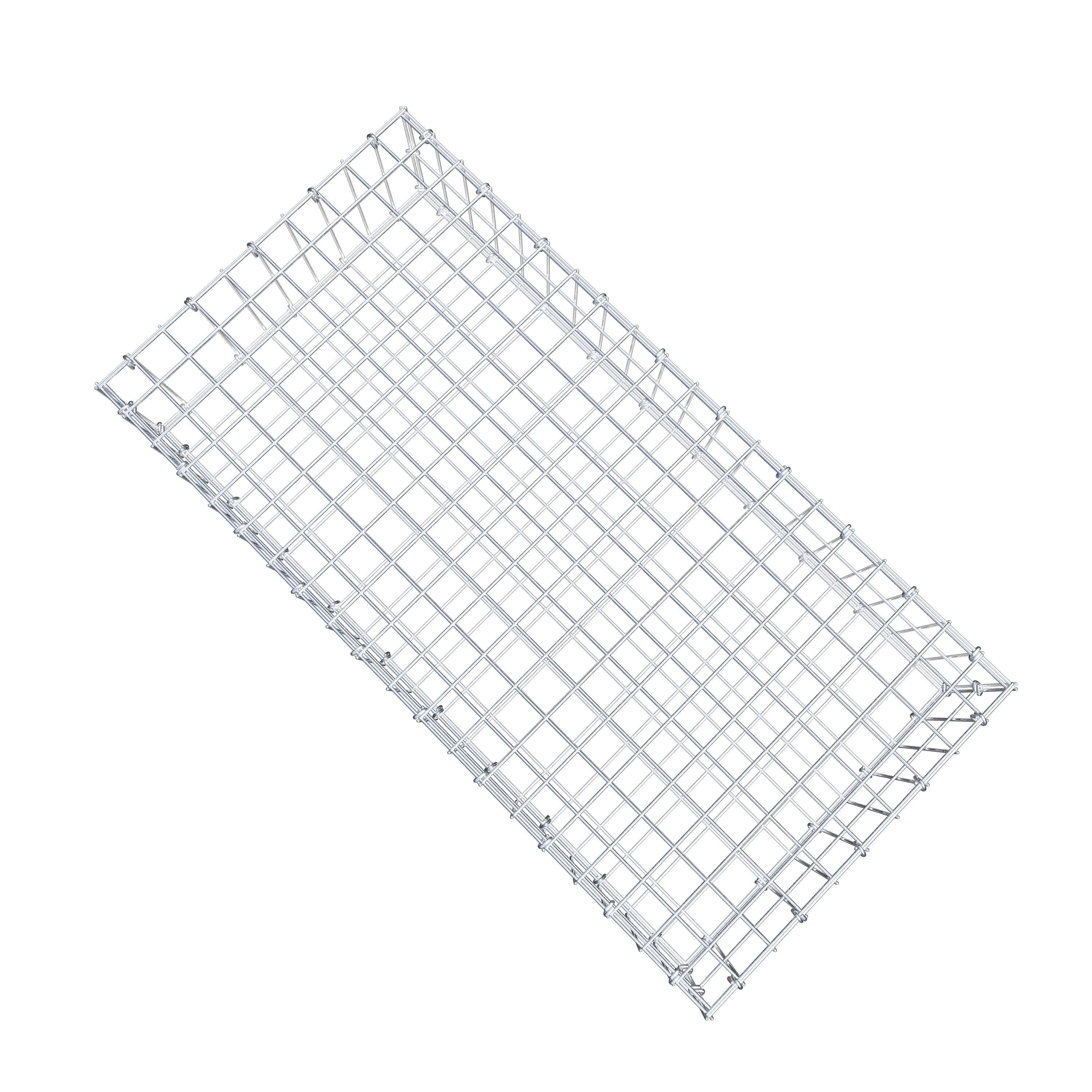 Gabion 100 cm x 20 cm x 50 cm (L x H x P), mailles 5 cm x 10 cm, anneau en C