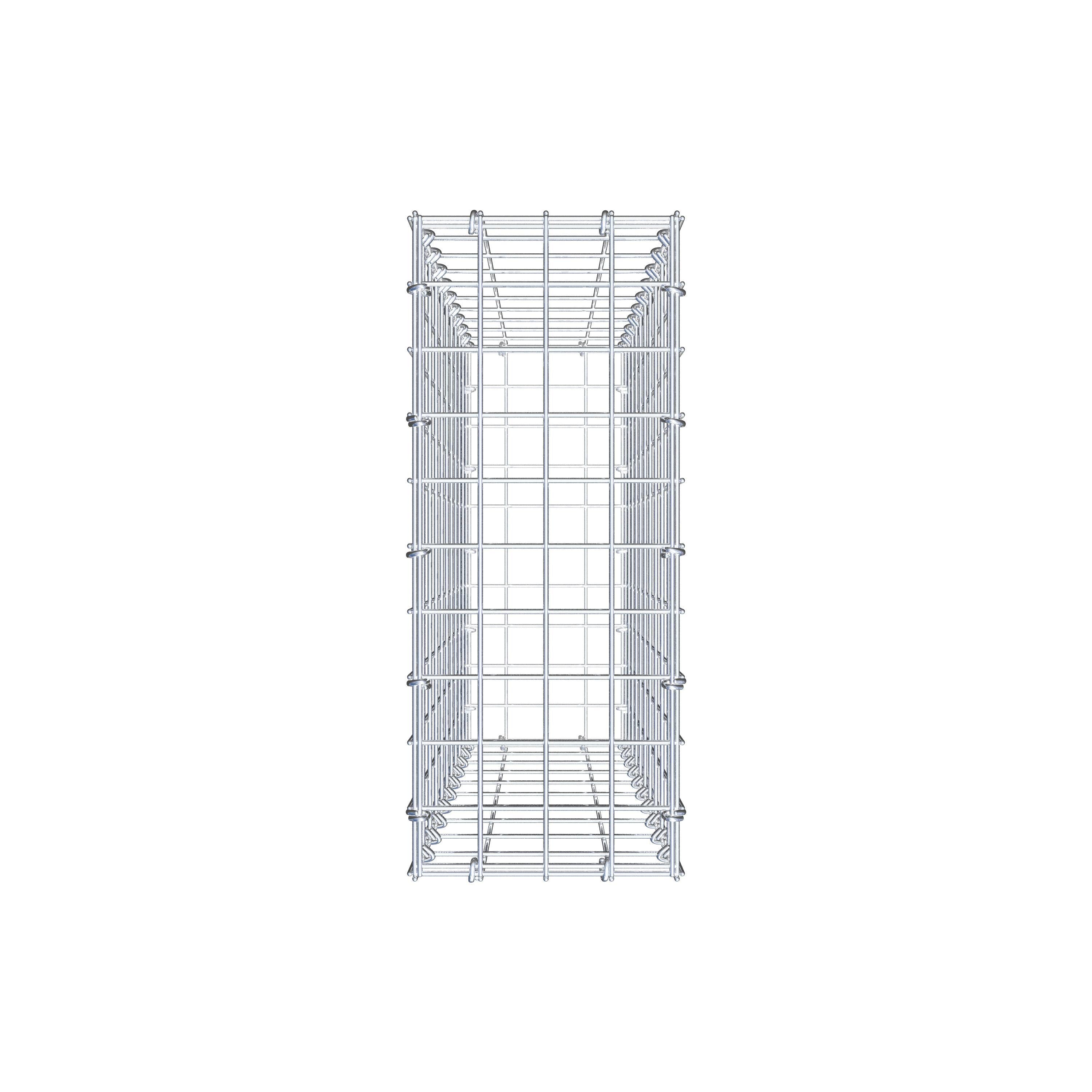 Gabion 100 cm x 20 cm x 50 cm (L x H x P), mailles 5 cm x 10 cm, anneau en C