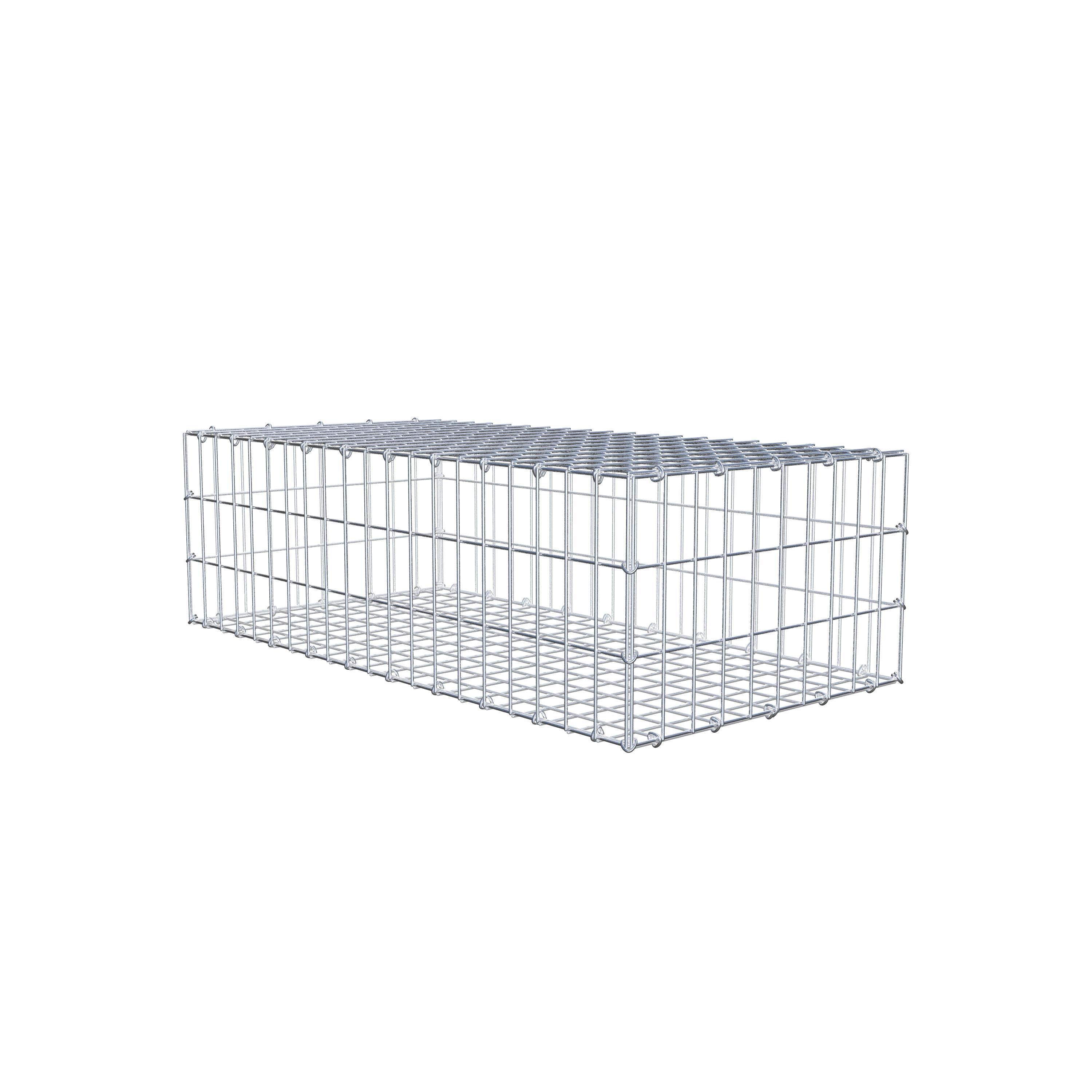 Gabion 100 cm x 30 cm x 50 cm (L x H x P), mailles 5 cm x 10 cm, anneau en C