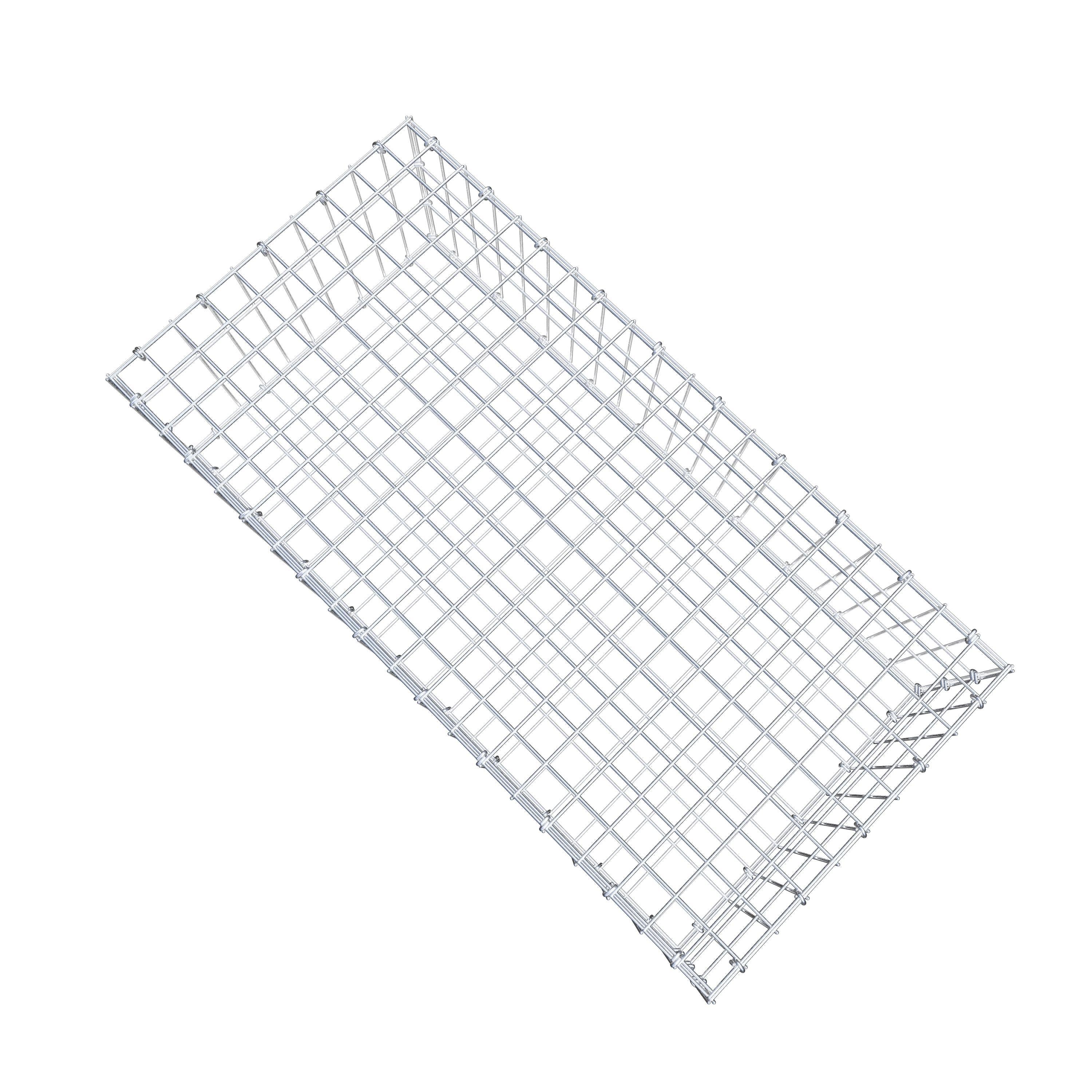 Gabion 100 cm x 30 cm x 50 cm (L x H x P), mailles 5 cm x 10 cm, anneau en C