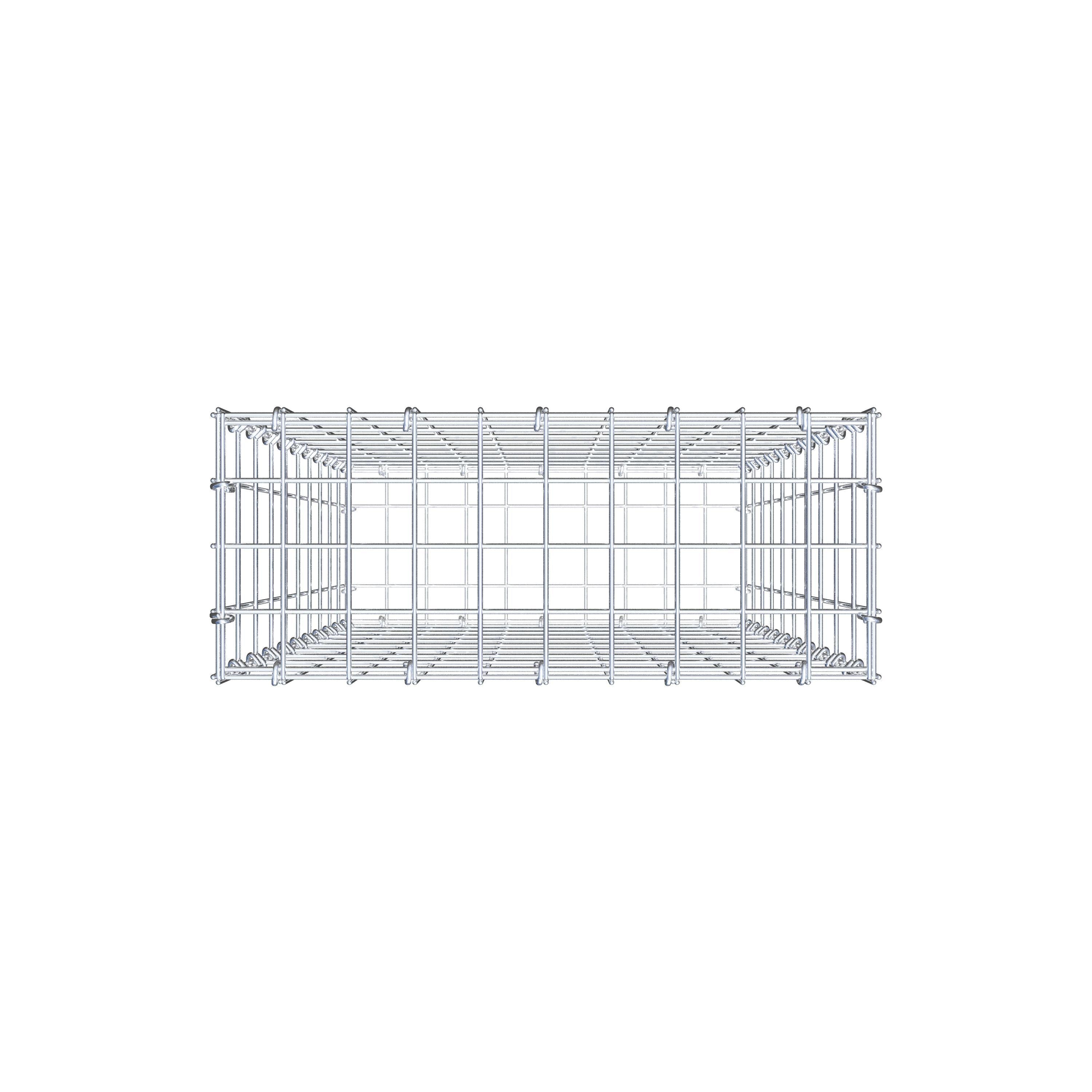 Gabion 100 cm x 50 cm x 20 cm (L x H x D), maskestørrelse 5 cm x 10 cm, C-ring