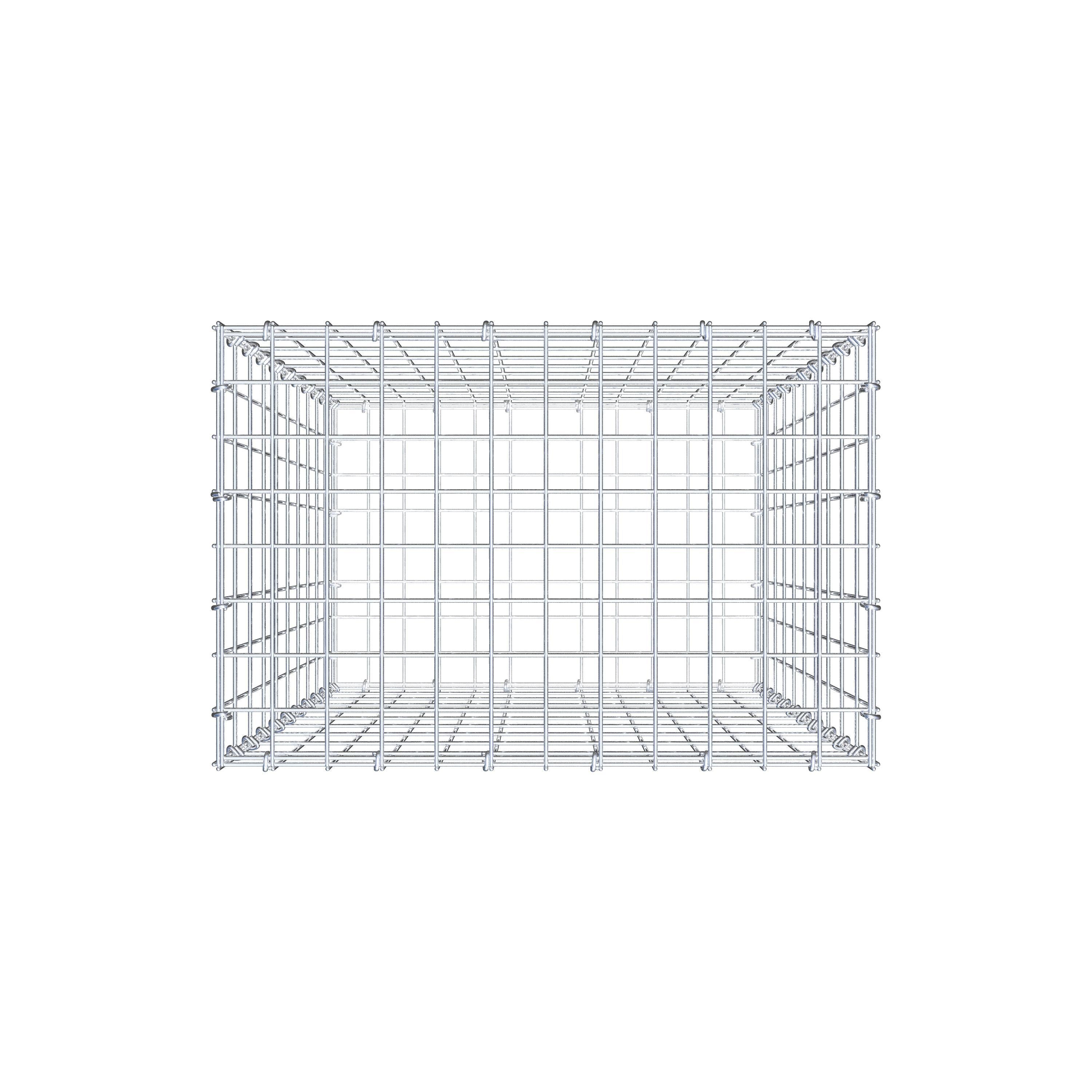 Gabião 100 cm x 60 cm x 40 cm (C x A x P), malhagem 5 cm x 10 cm, anel C