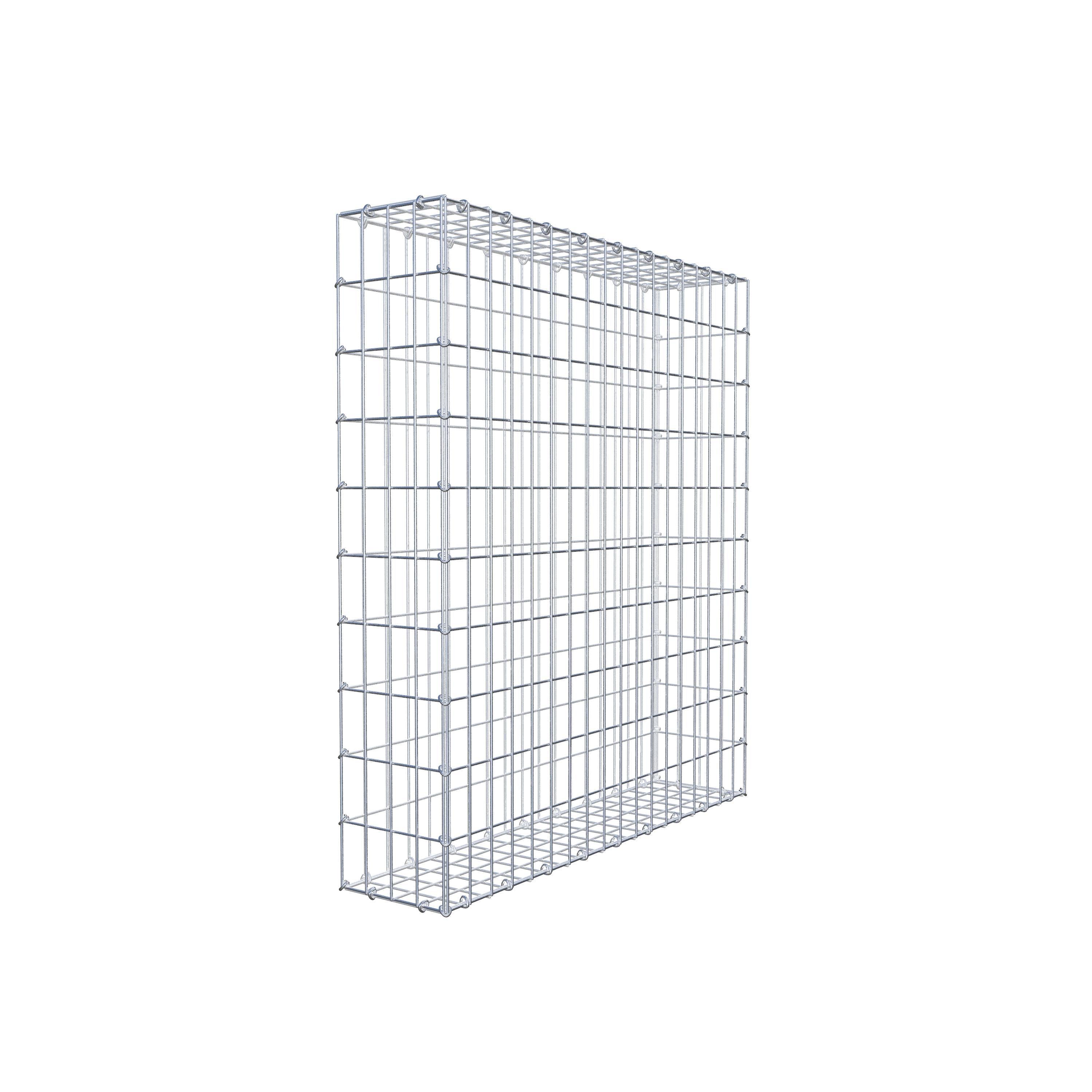 Gabion 100 cm x 90 cm x 20 cm (L x H x P), mailles 5 cm x 10 cm, anneau en C