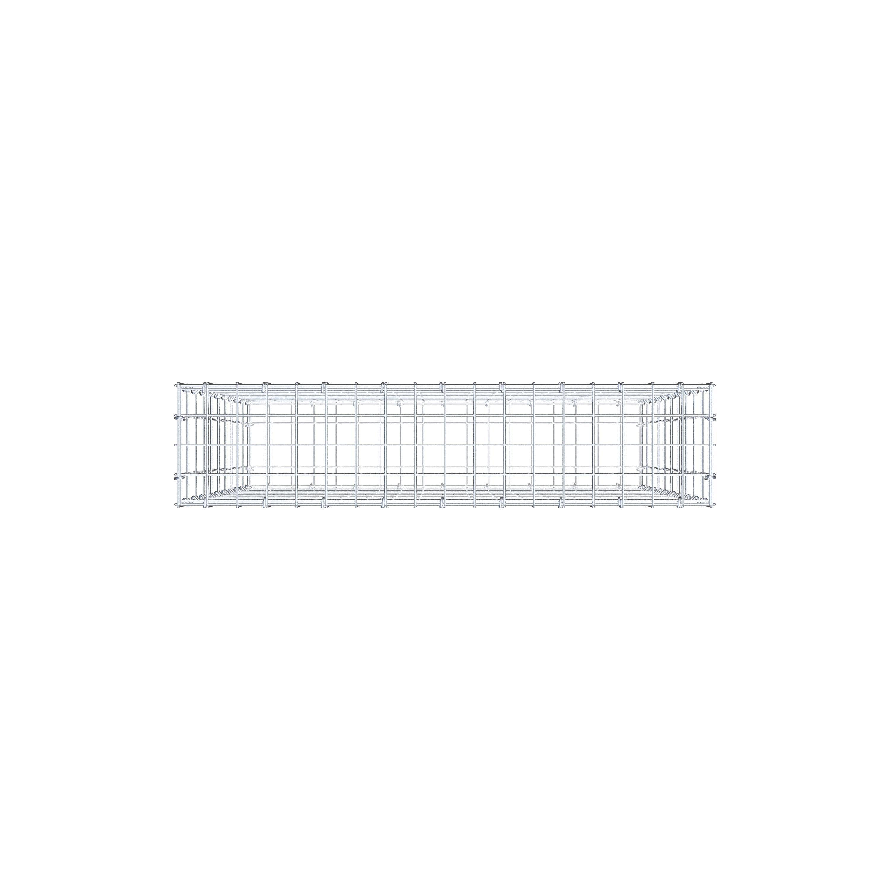 Gabion 100 cm x 90 cm x 20 cm (L x H x P), mailles 5 cm x 10 cm, anneau en C