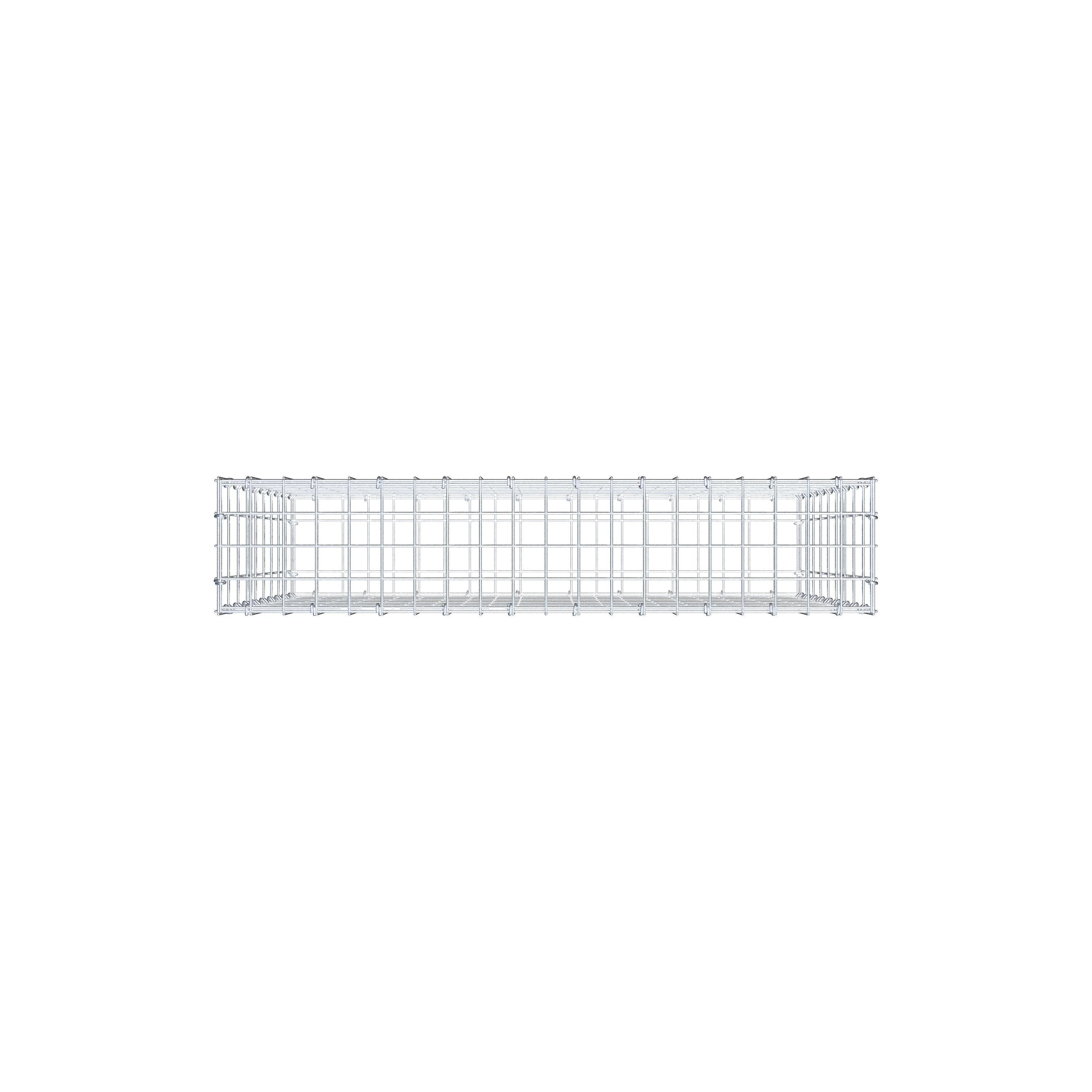 Gabion 100 cm x 90 cm x 20 cm (L x H x P), mailles 5 cm x 10 cm, anneau en C