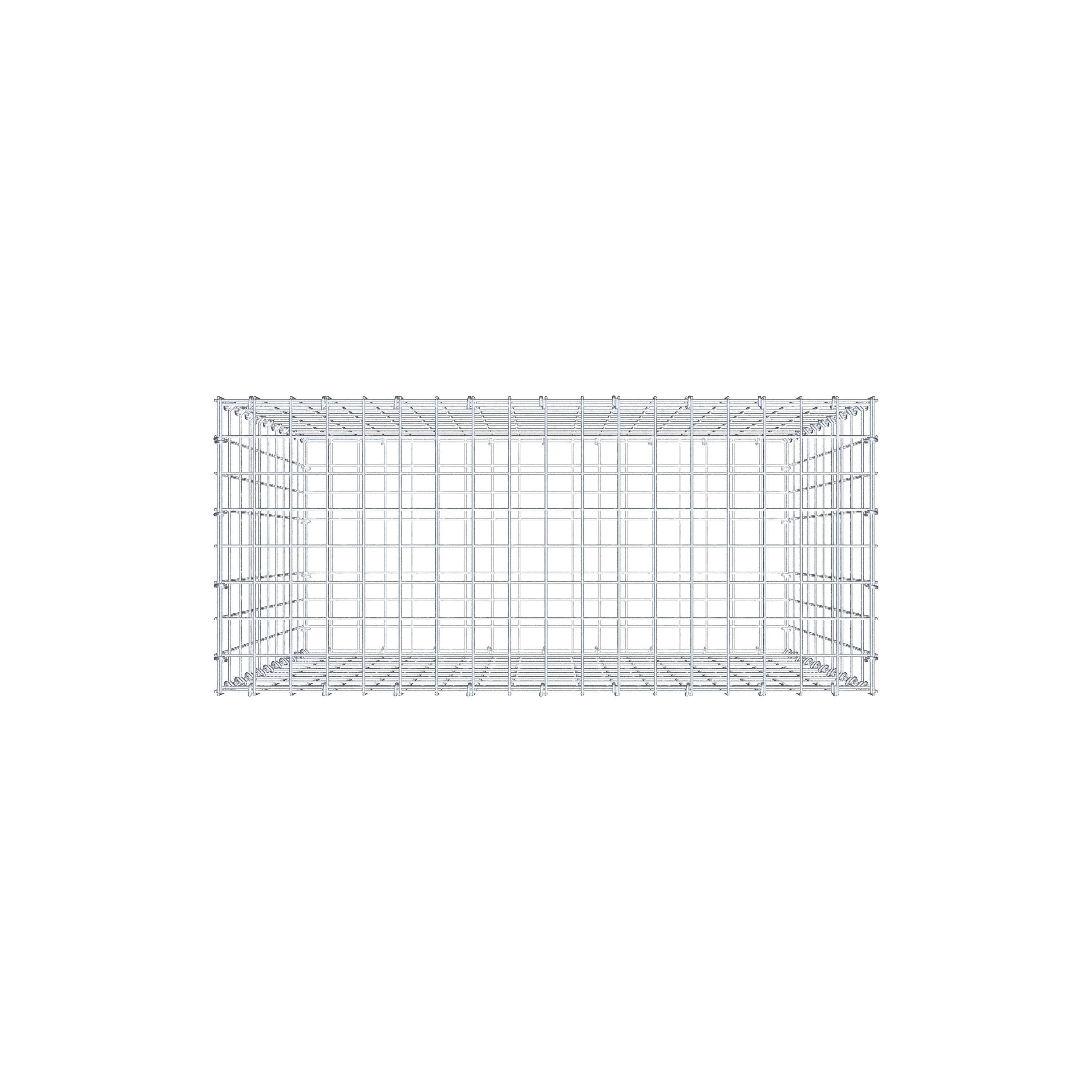 Gabion 100 cm x 90 cm x 40 cm (L x H x D), maskestørrelse 5 cm x 10 cm, C-ring