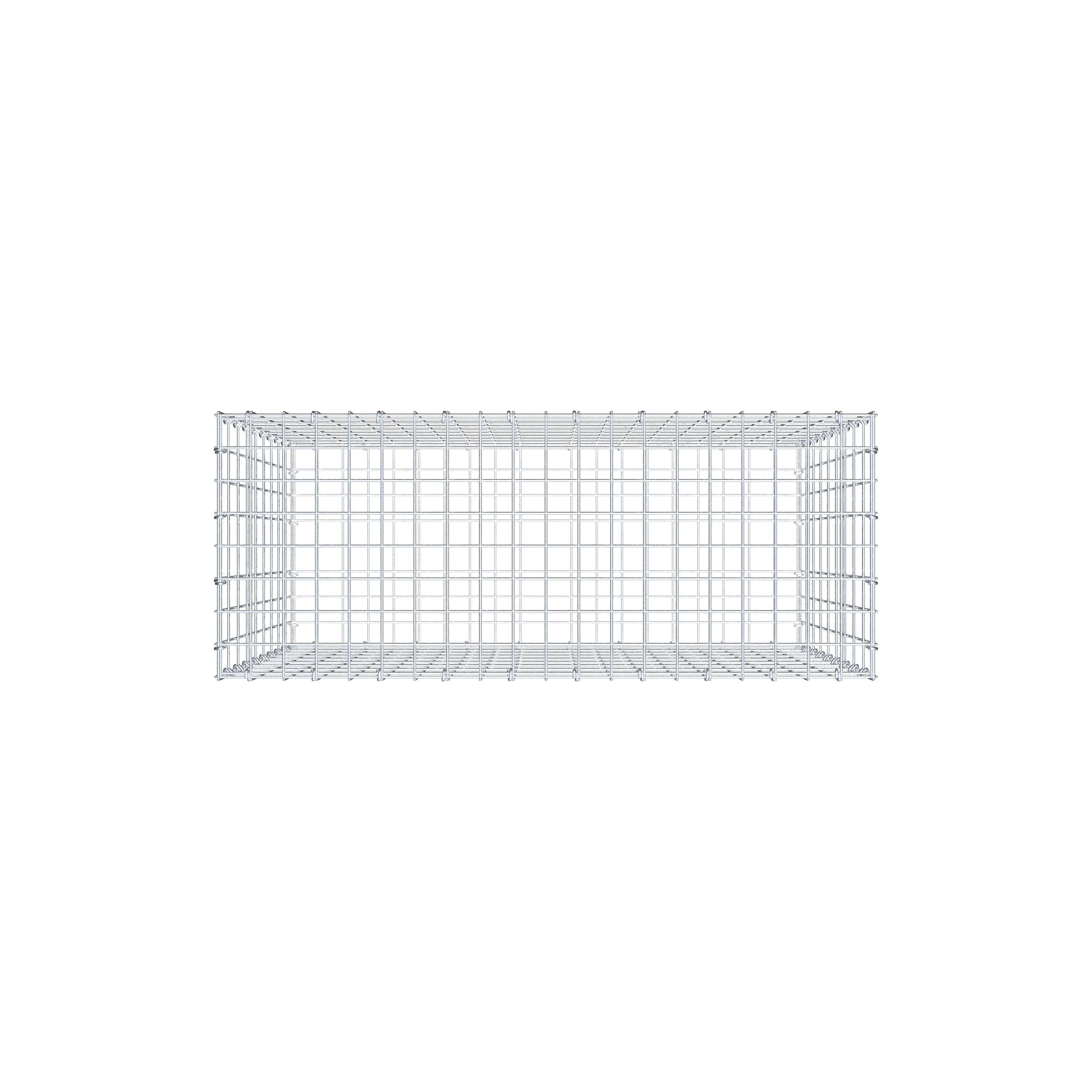 Gabion 100 cm x 90 cm x 40 cm (L x H x D), maskestørrelse 5 cm x 10 cm, C-ring