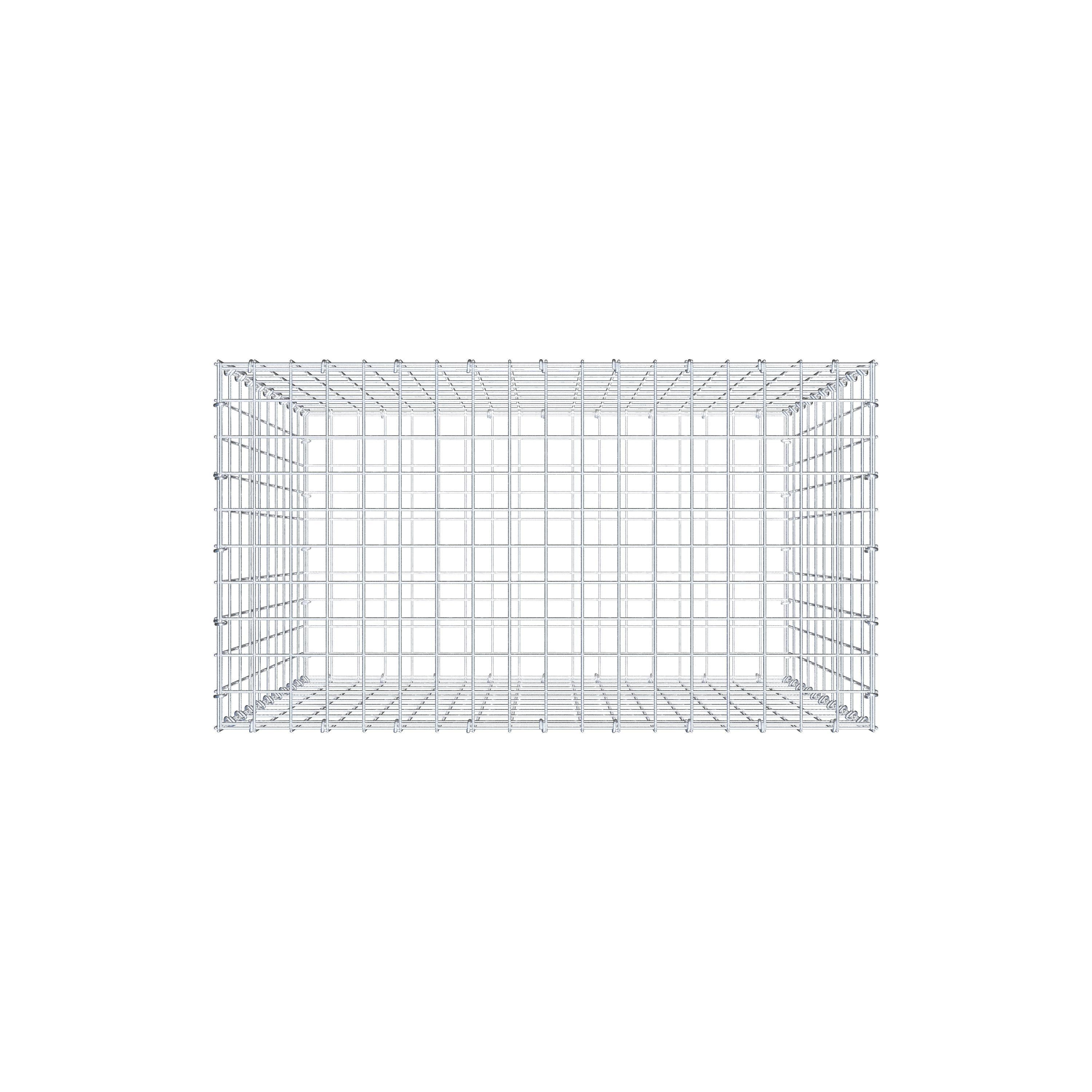 Gabion 100 cm x 90 cm x 50 cm (L x H x D), maskestørrelse 5 cm x 10 cm, C-ring