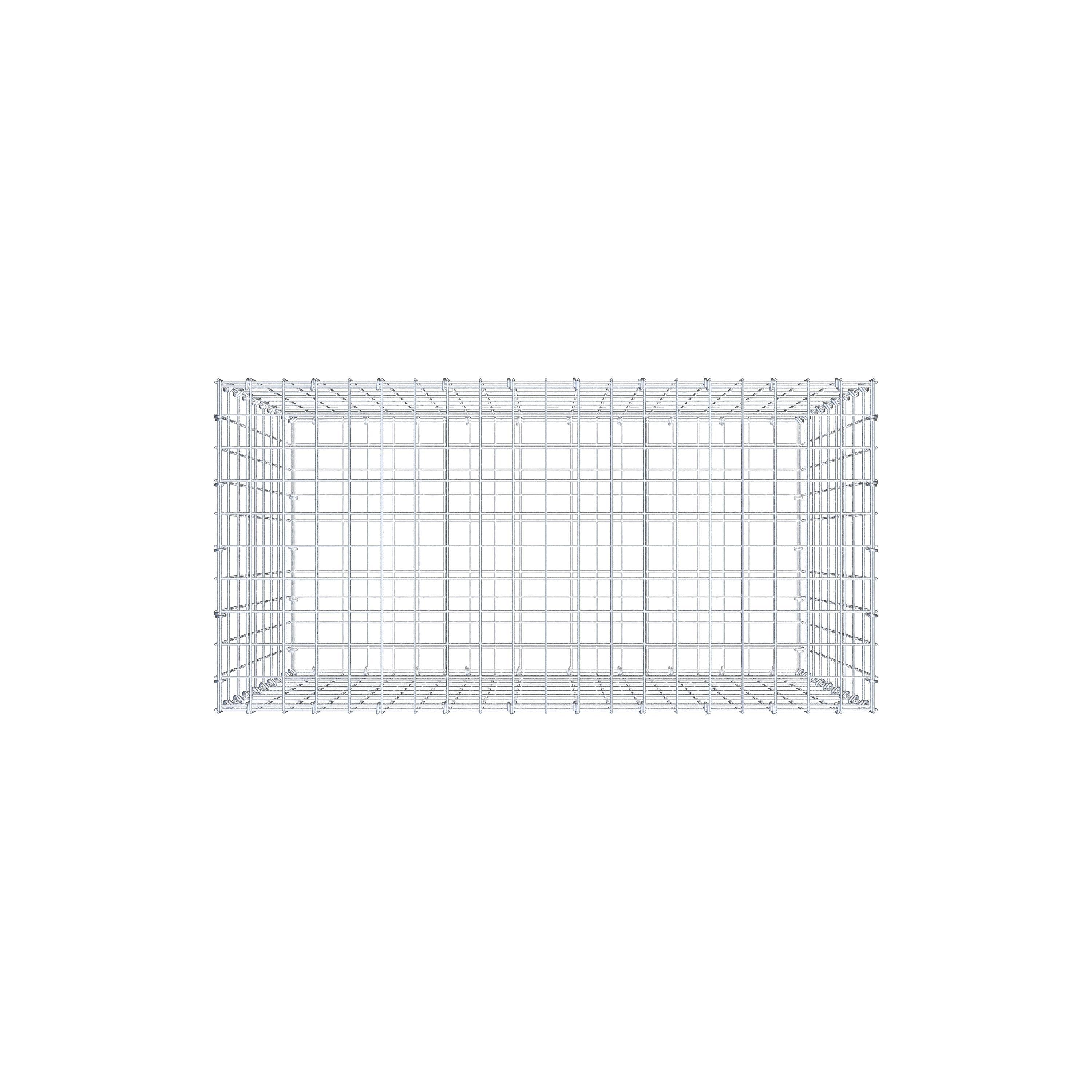 Gabion 100 cm x 90 cm x 50 cm (L x H x D), maskestørrelse 5 cm x 10 cm, C-ring