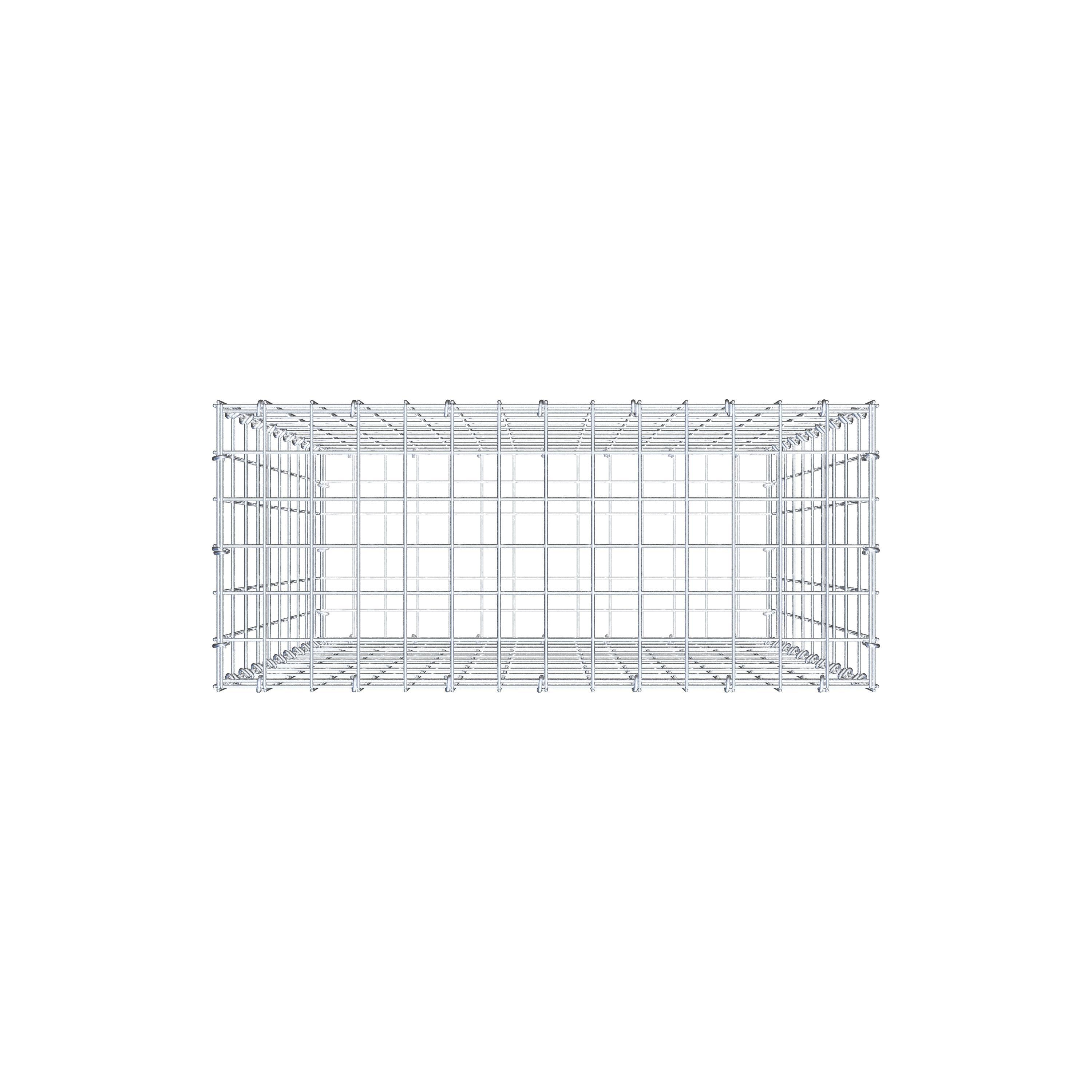 Gabião 100 cm x 70 cm x 30 cm (C x A x P), malhagem 5 cm x 10 cm, anel C