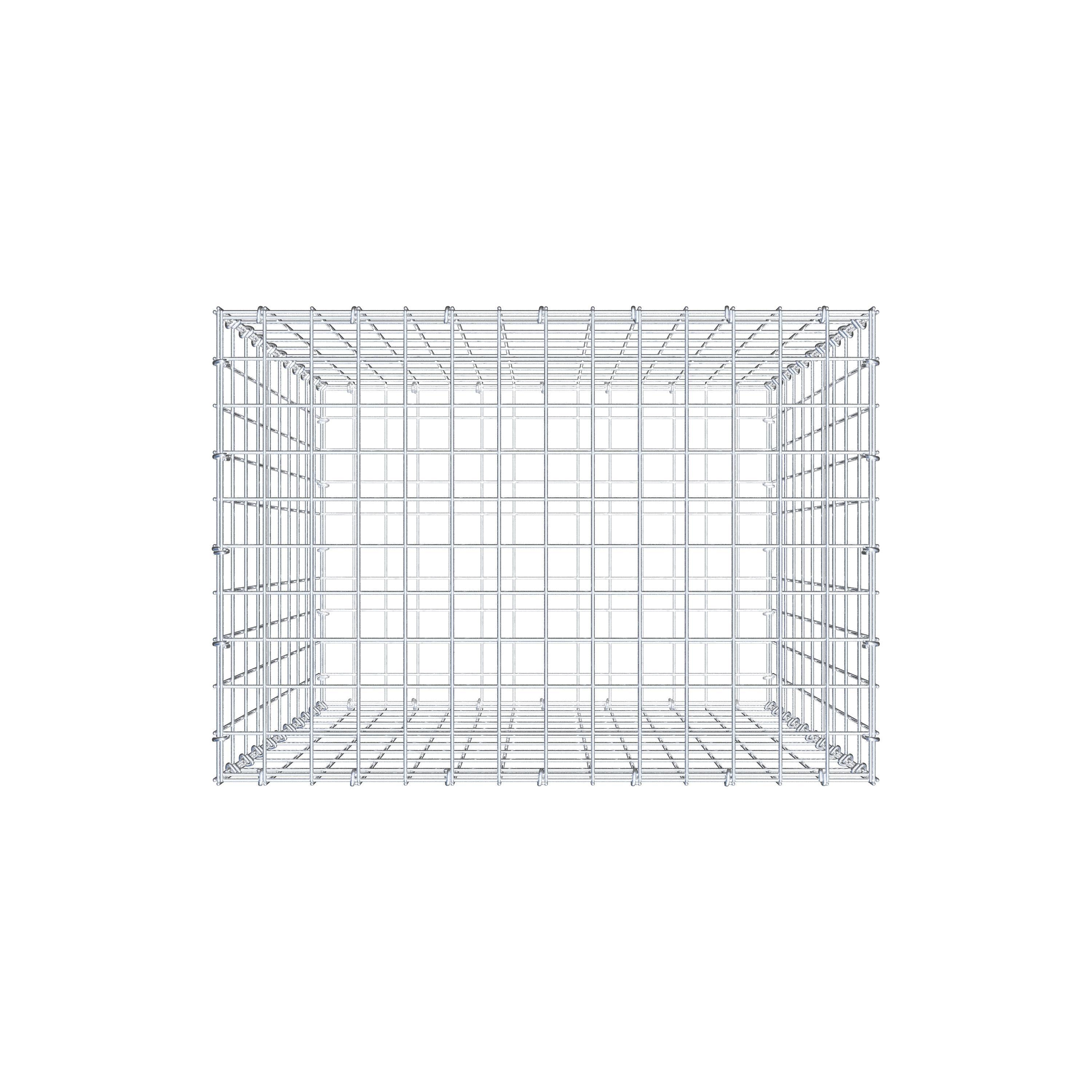 Gabbione 100 cm x 70 cm x 50 cm (L x H x P), maglia 5 cm x 10 cm, anello a C
