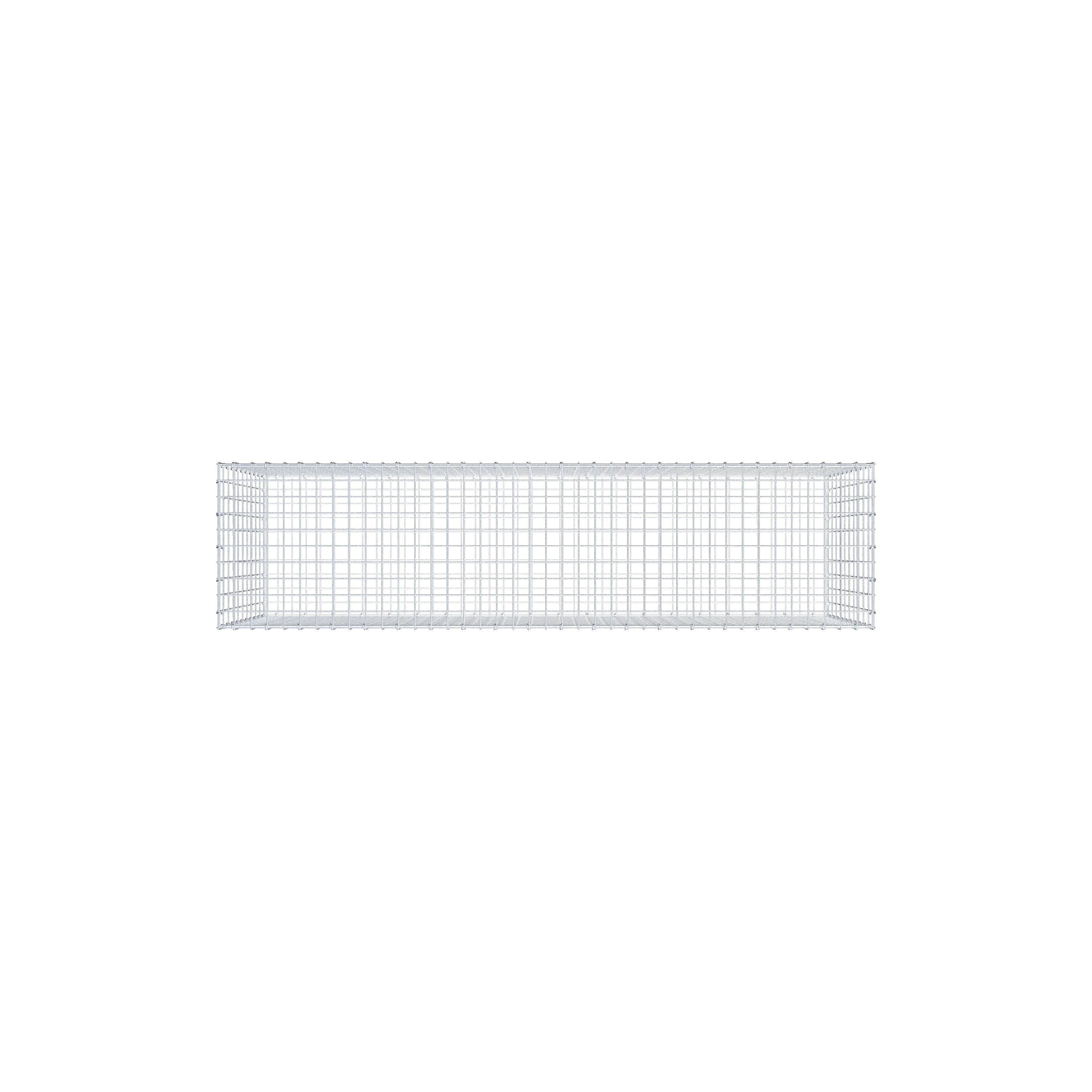 Gabion 200 cm x 100 cm x 50 cm (L x H x P), mailles 5 cm x 10 cm, anneau en C