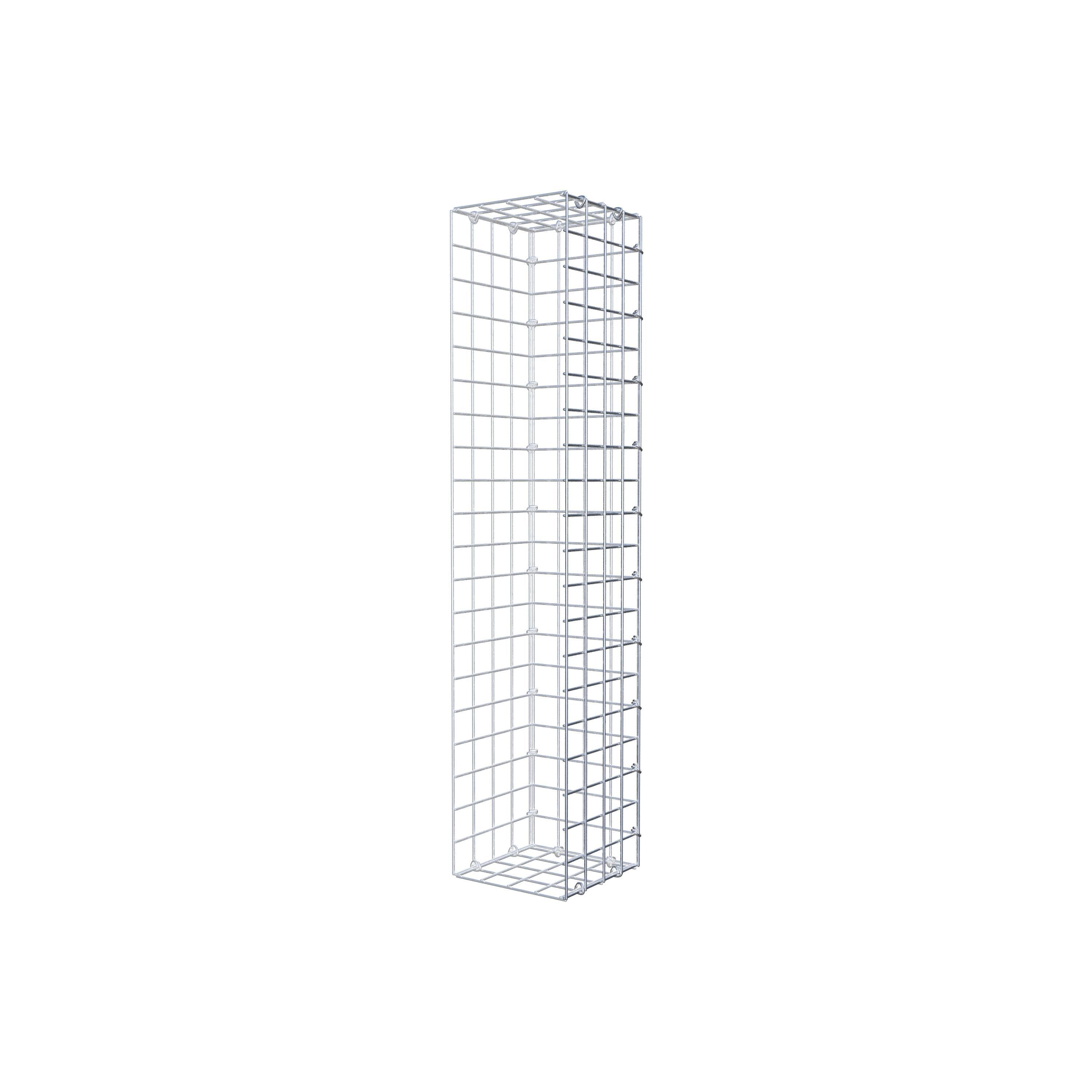 Fästbar gabion typ 2 100 cm x 20 cm x 20 cm (L x H x D), maskstorlek 5 cm x 5 cm, C-ring
